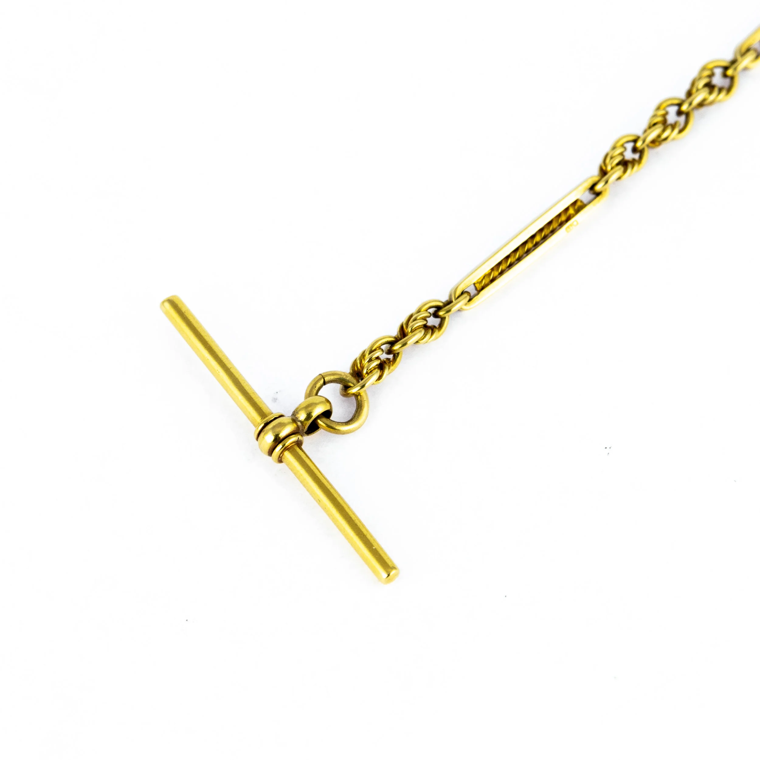 Rex-Johnson-18ct-Edwardian-Antique-Fancy-Linked-Single-Albert-Chain 3.jpg