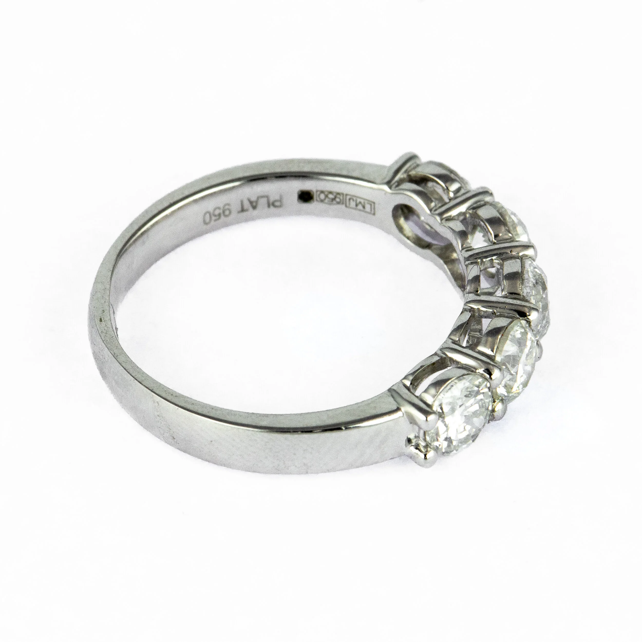 Platinum and Diamond Five Stone Ring 2.jpg