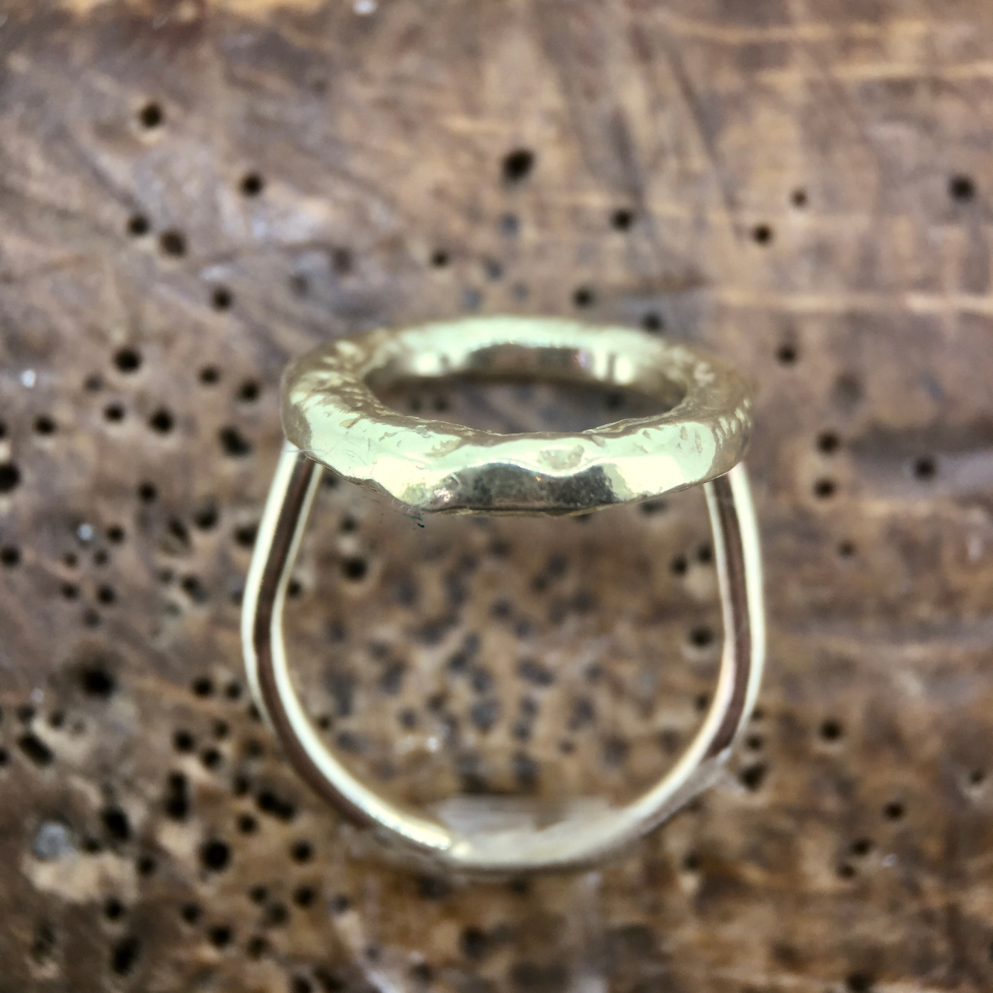 Molten Circle Ring in 9ct Yellow Gold