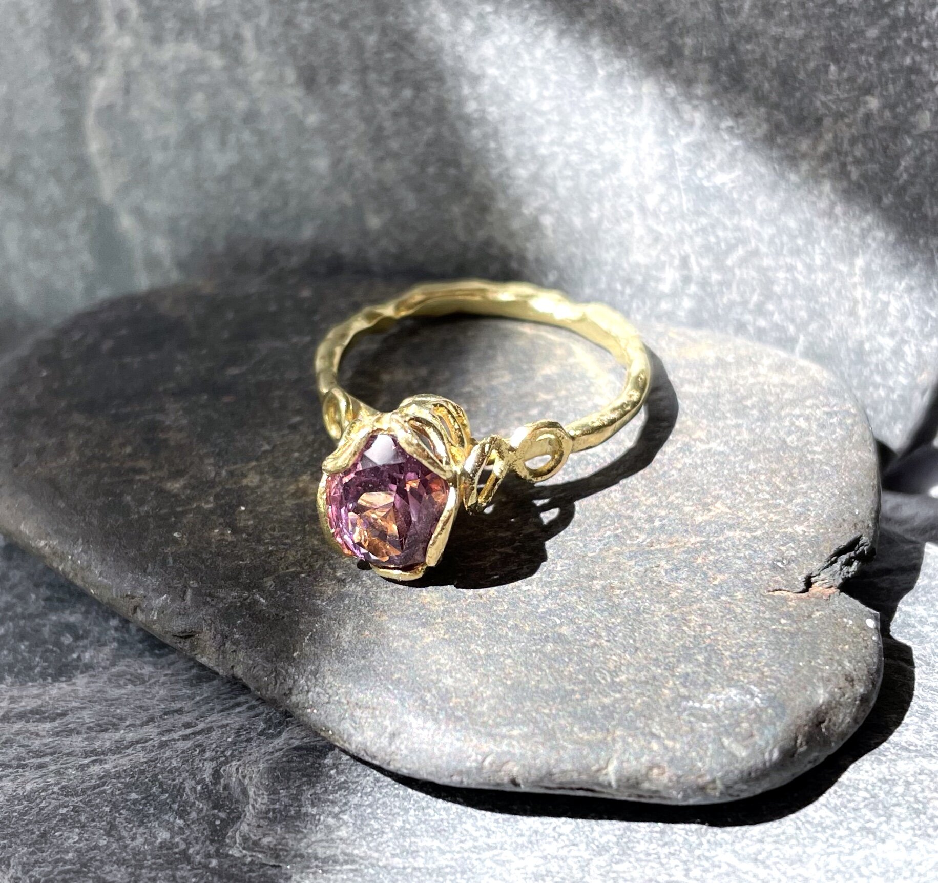 Four Carat Amethyst and Sterling Silver Ring from Bali - Purple Desert  Illusion | NOVICA