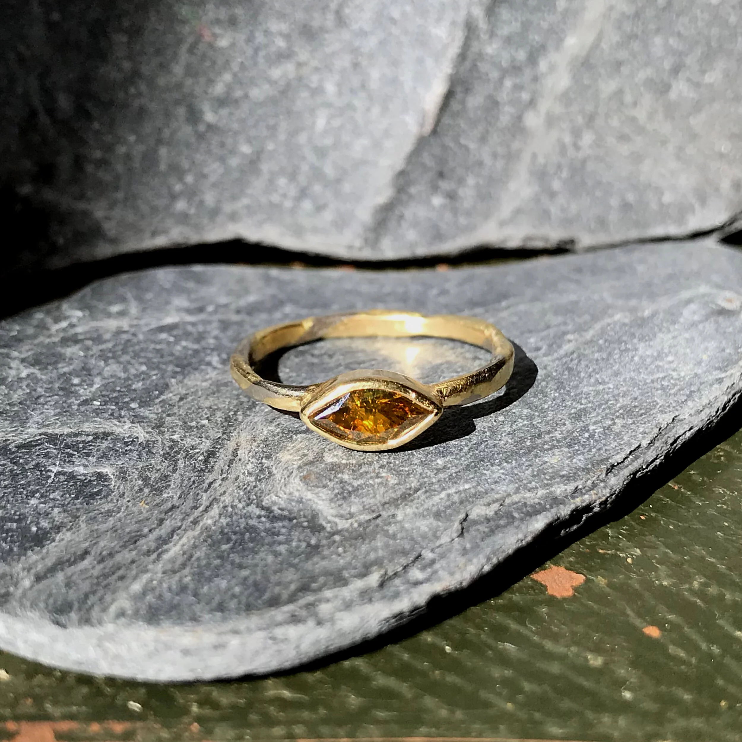 Amber Marquise Diamond Camo Ring in 
