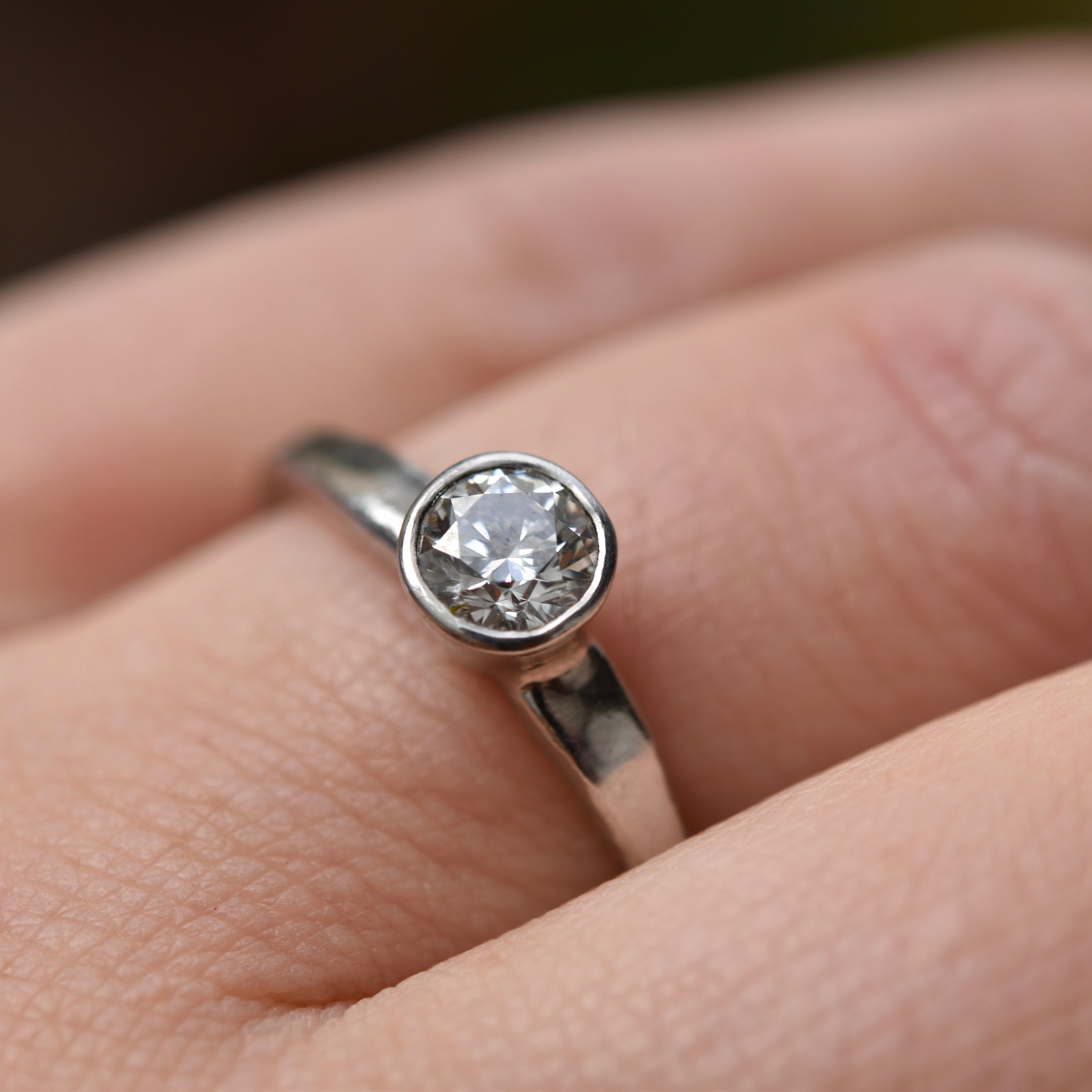 Erin Cox 0.52ct Diamond Solitaire in Platinum engagement gift present forever ring UK Devon ethnically sourced designer handmade handcrafted jewellery