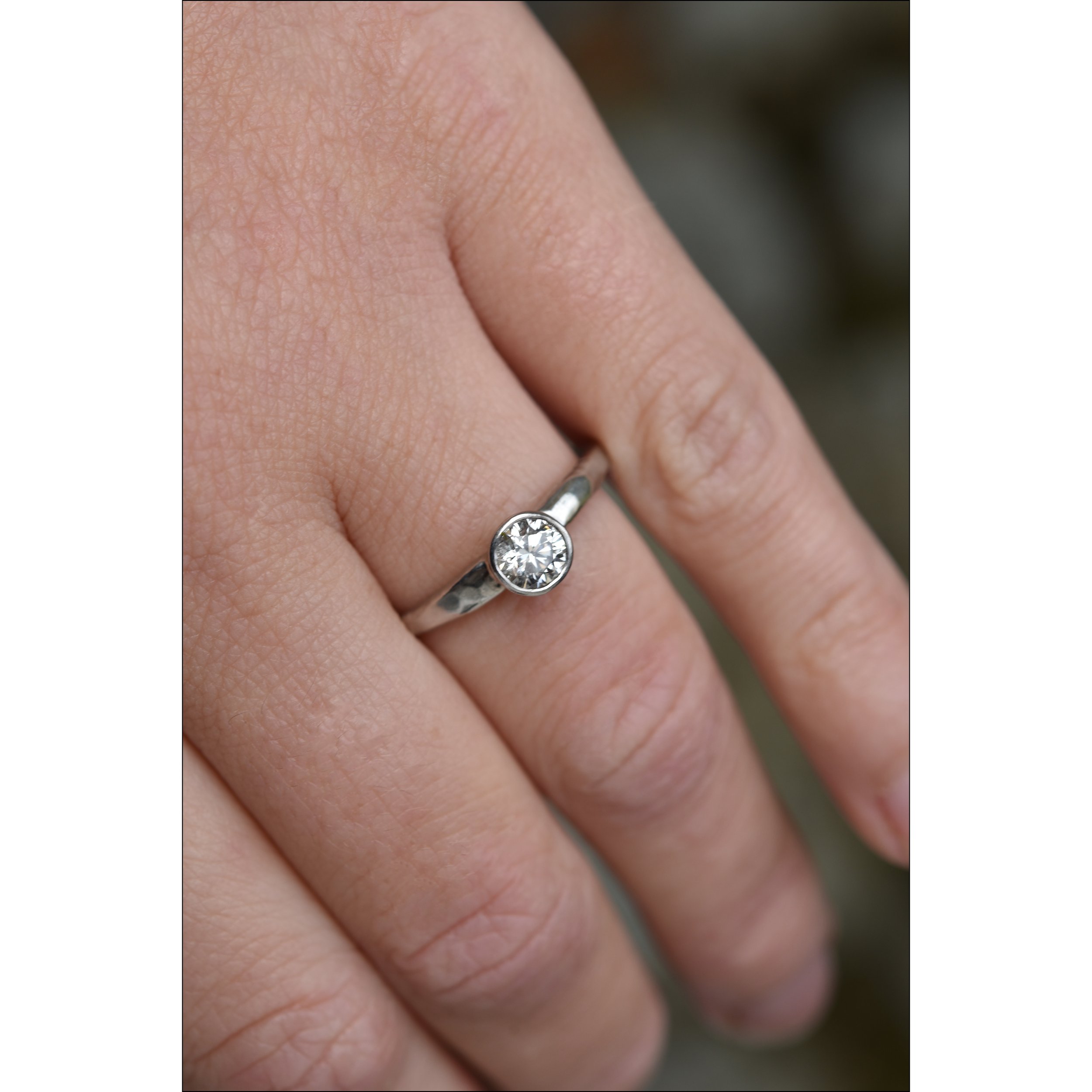 Erin Cox 0.52ct Diamond Solitaire in Platinum engagement gift present forever ring UK Devon ethnically sourced designer handmade handcrafted jewellery