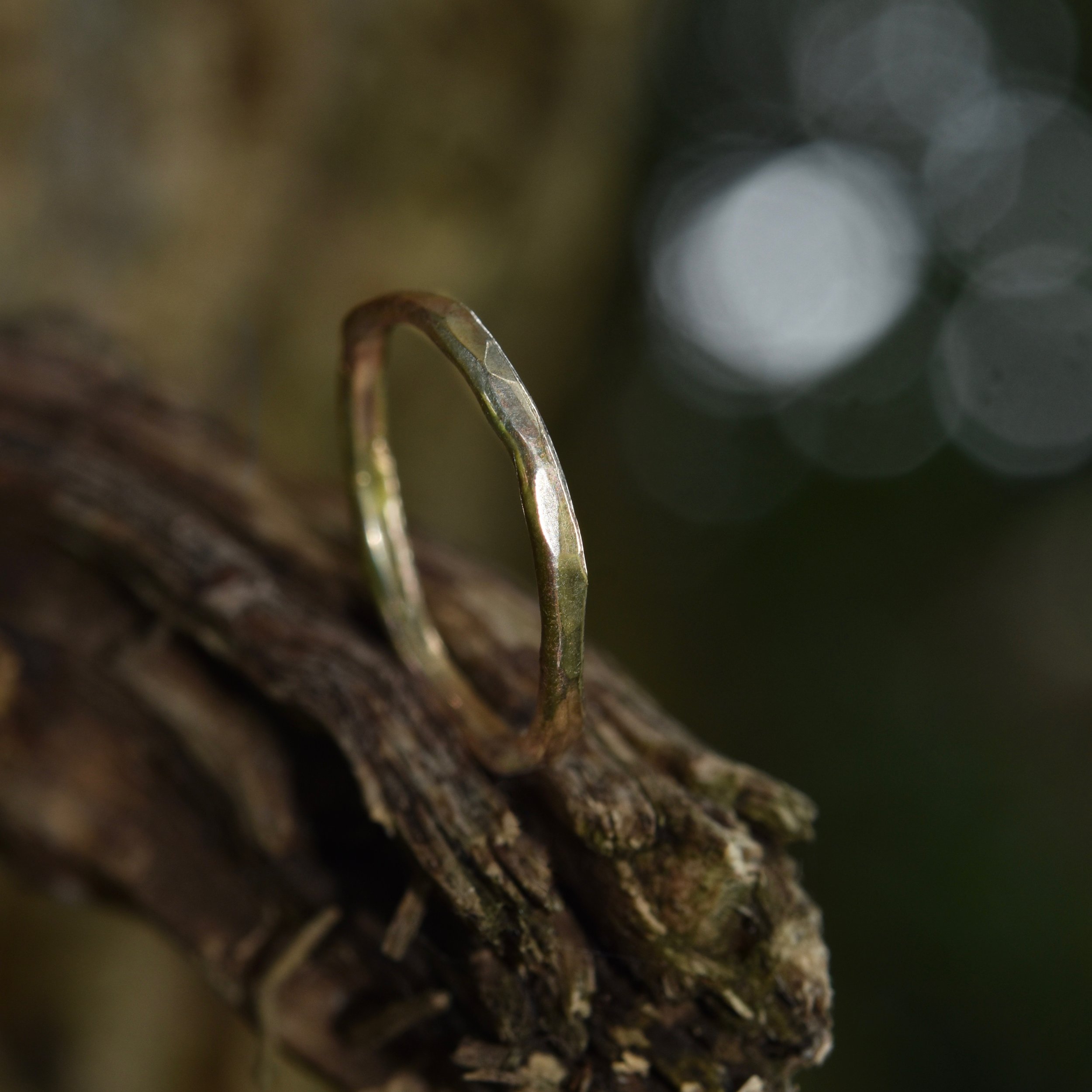 Erin Cox 9ct yellow gold molten stacking rings designer handmade handcrafted jewellery Uk Devon local present gift anniversary recycled ethically sourced gold