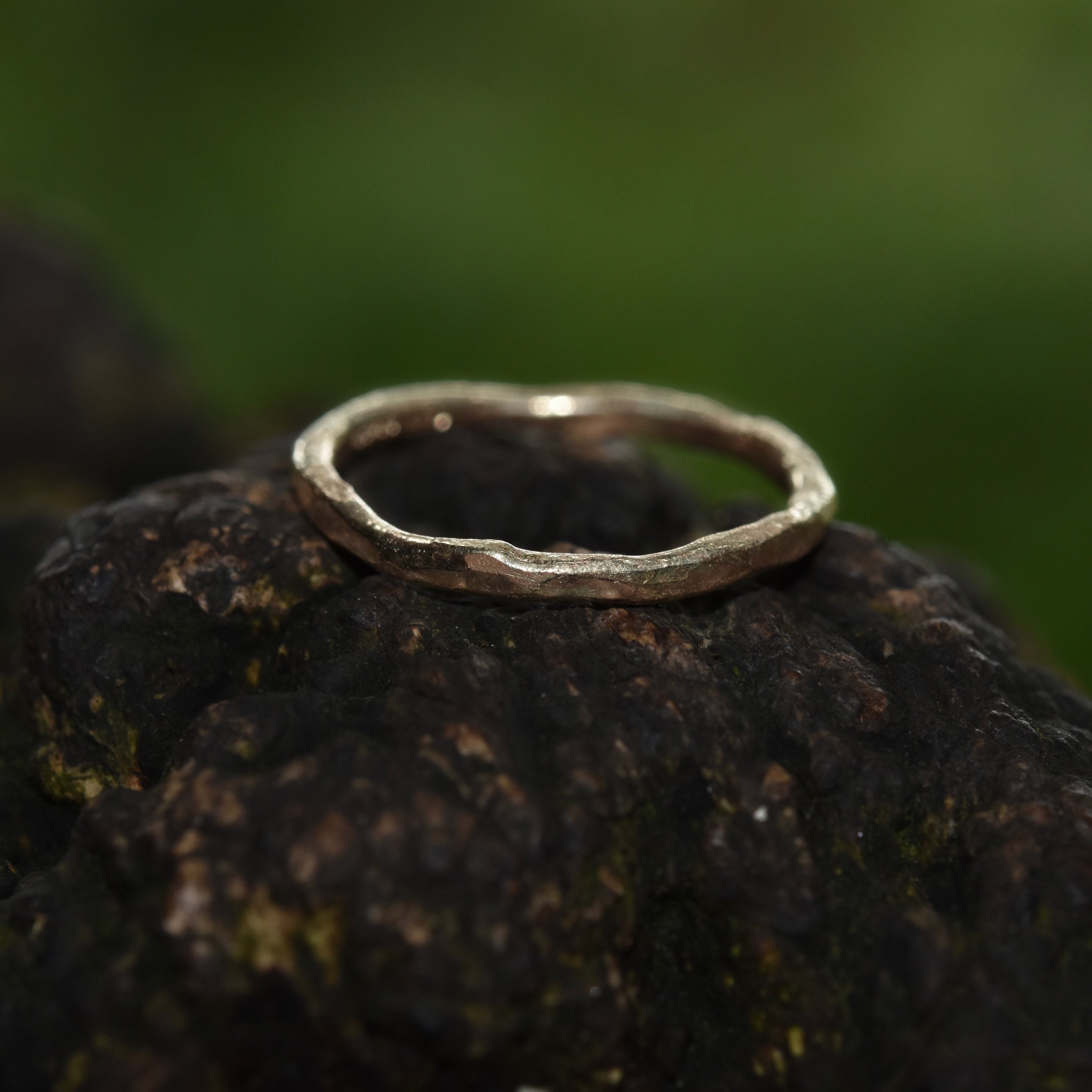 Erin Cox 9ct yellow gold molten stacking rings designer handmade handcrafted jewellery Uk Devon local present gift anniversary recycled ethically sourced gold