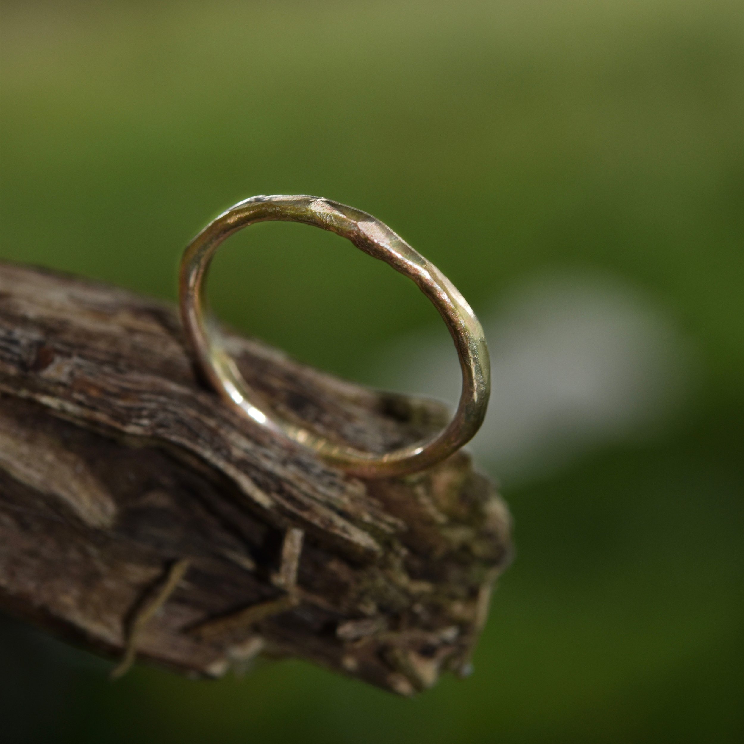 Erin Cox 9ct yellow gold molten stacking rings designer handmade handcrafted jewellery Uk Devon local present gift anniversary recycled ethically sourced gold