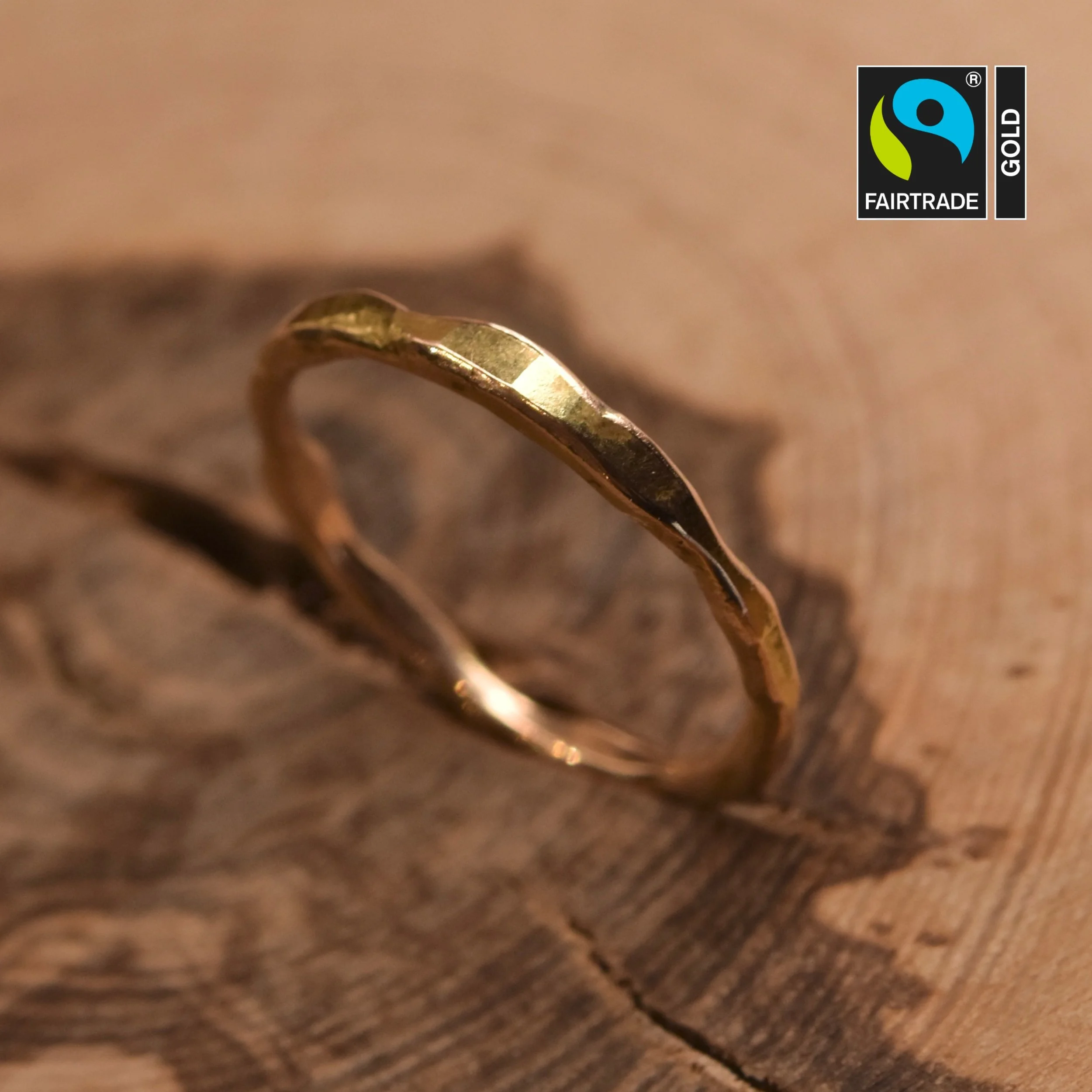 18ct Red Fairtrade Gold Molten Ring