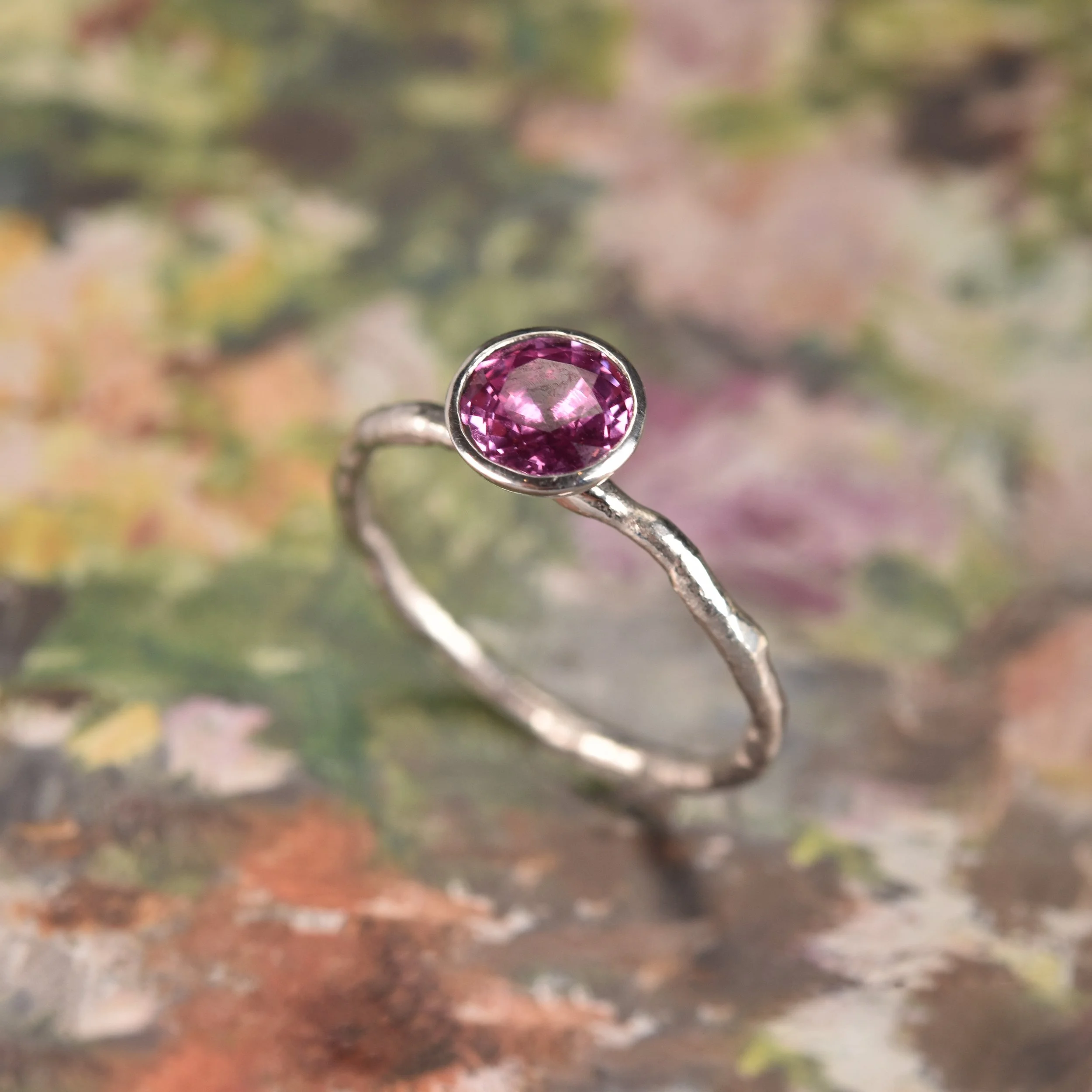Platinum pink sapphire ring - £4335