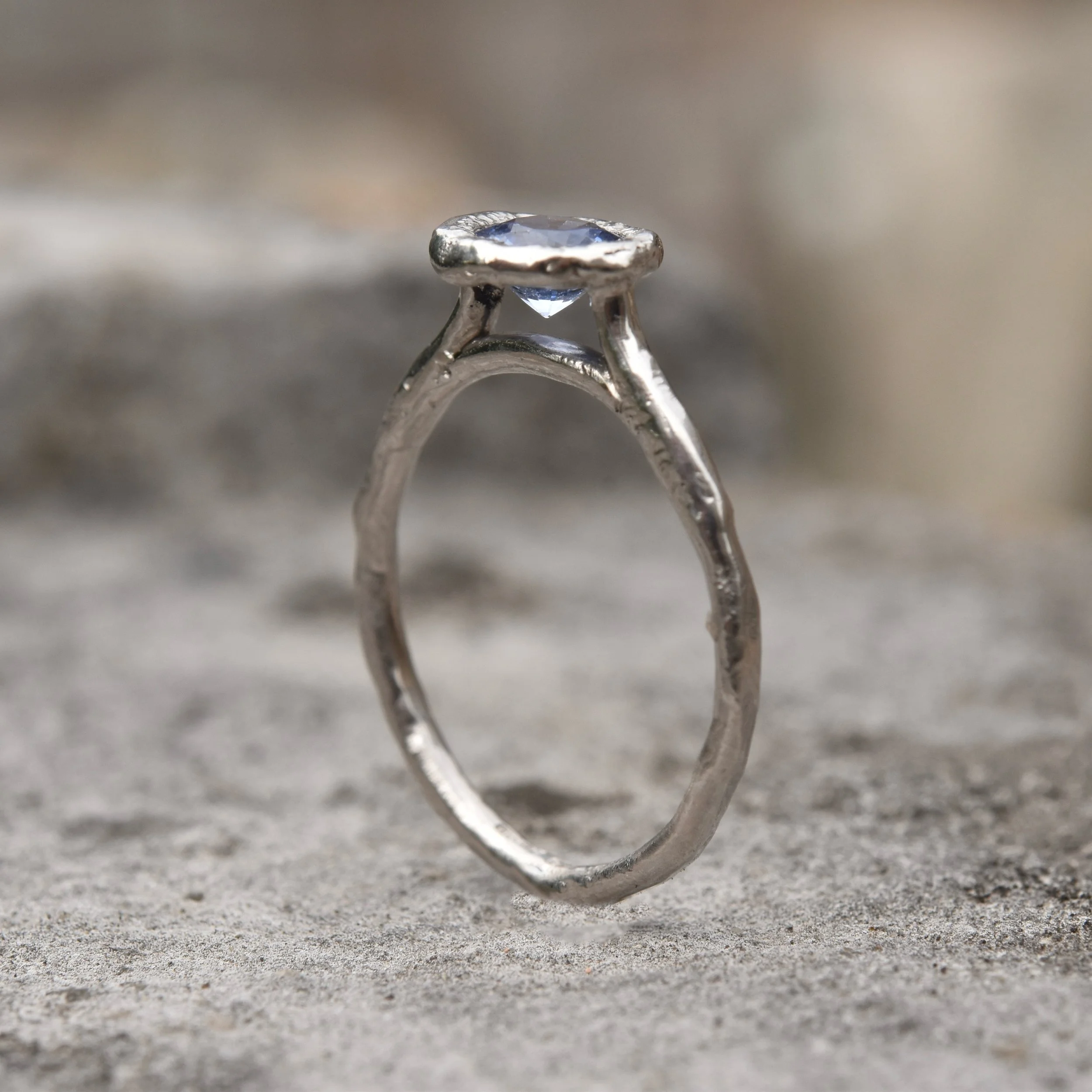 Erin Cox platinum spectacle set 3.4mm diamond molten ring wedding gift present forever ring artisan handcrafted handmade designer jewellery Uk Devon local small business ethically sourced special