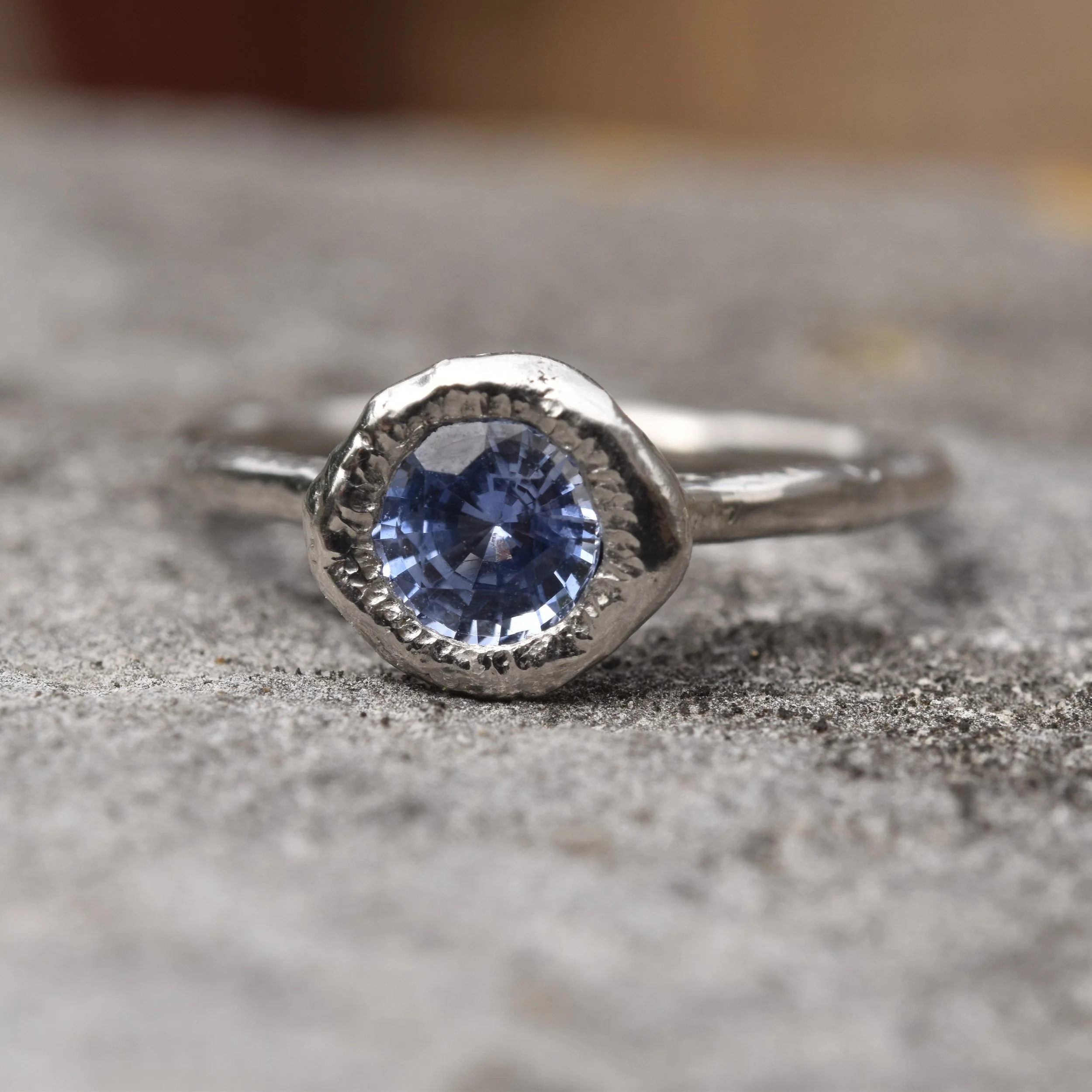 Erin Cox platinum spectacle set 3.4mm diamond molten ring wedding gift present forever ring artisan handcrafted handmade designer jewellery Uk Devon local small business ethically sourced fine