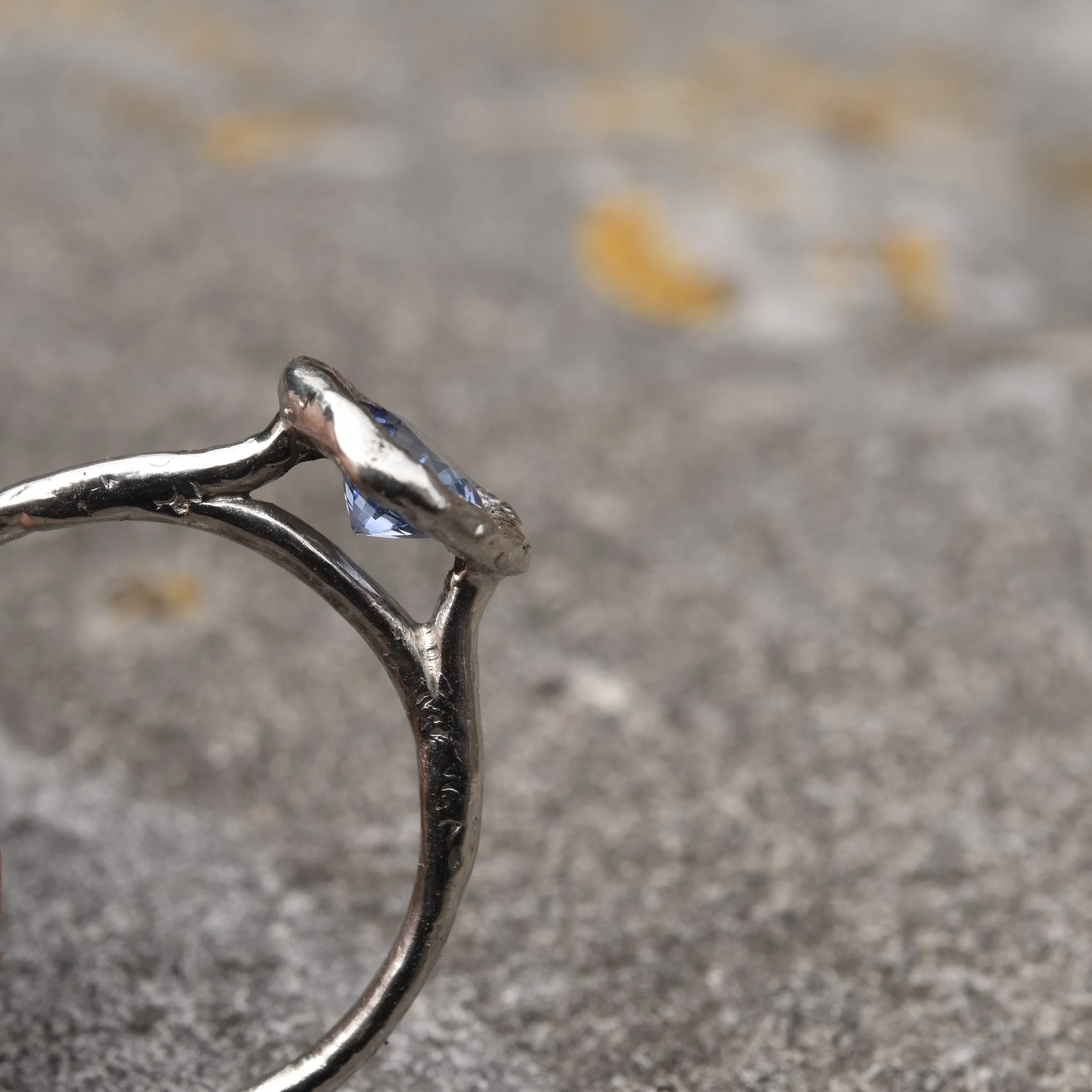 Erin Cox platinum spectacle set 3.4mm diamond molten ring wedding gift present forever ring artisan handcrafted handmade designer jewellery Uk Devon local small business ethically sourced timeless