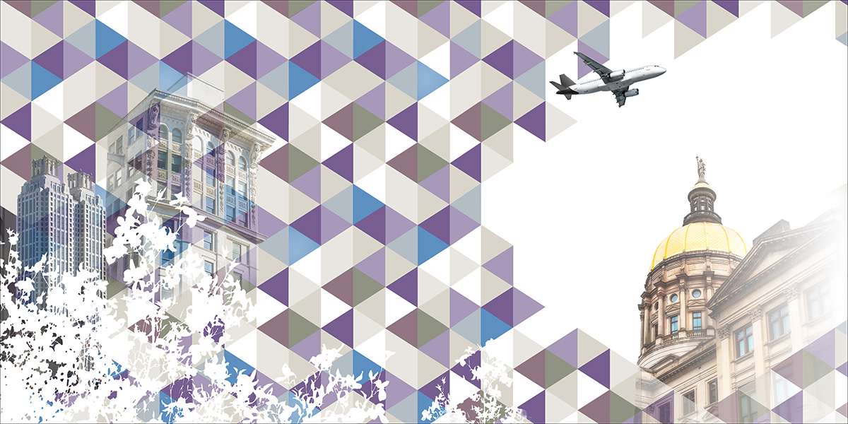 Wallcovering design for Marriott