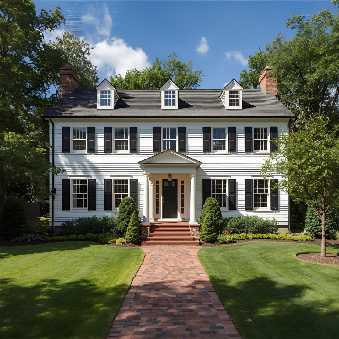 Picture of a colonial style home.