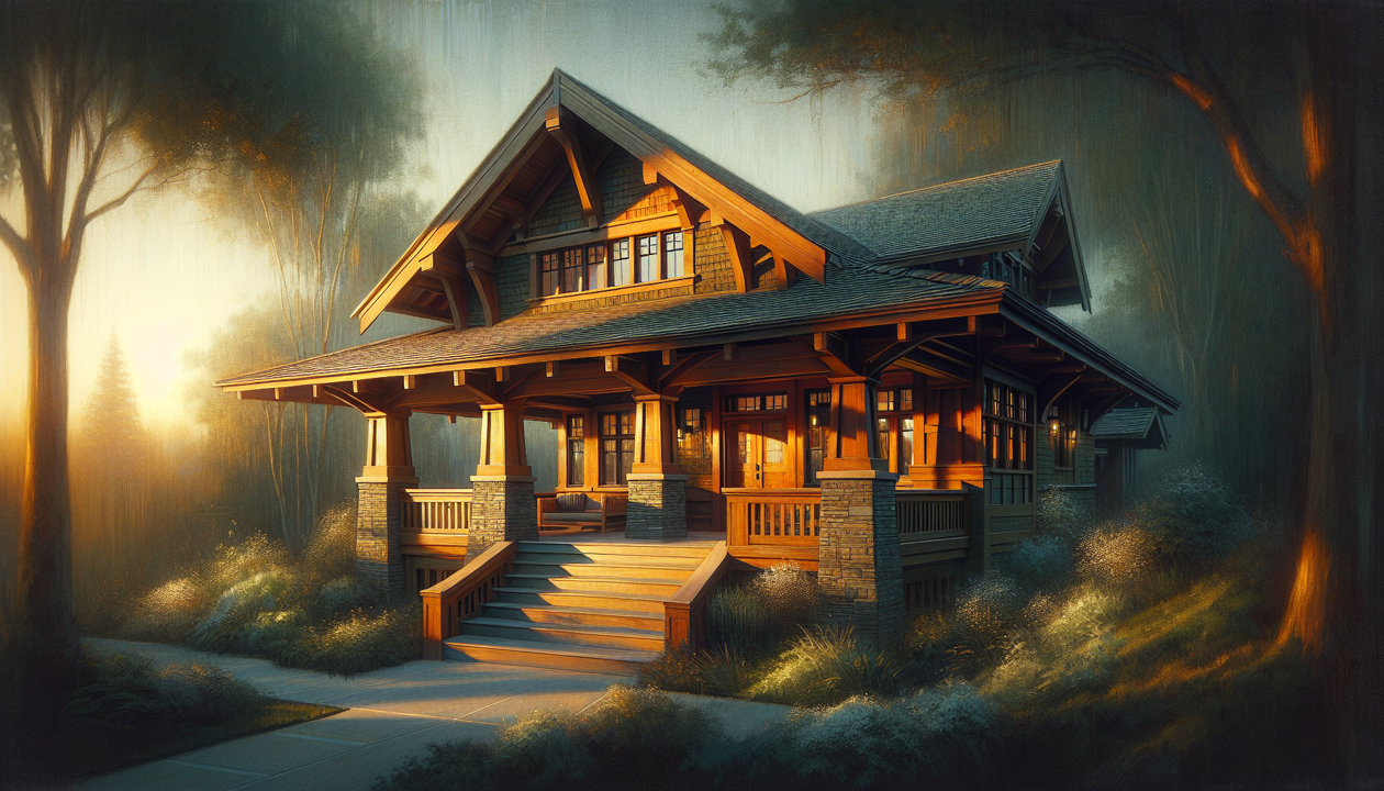 Illustration of craftsman style home.