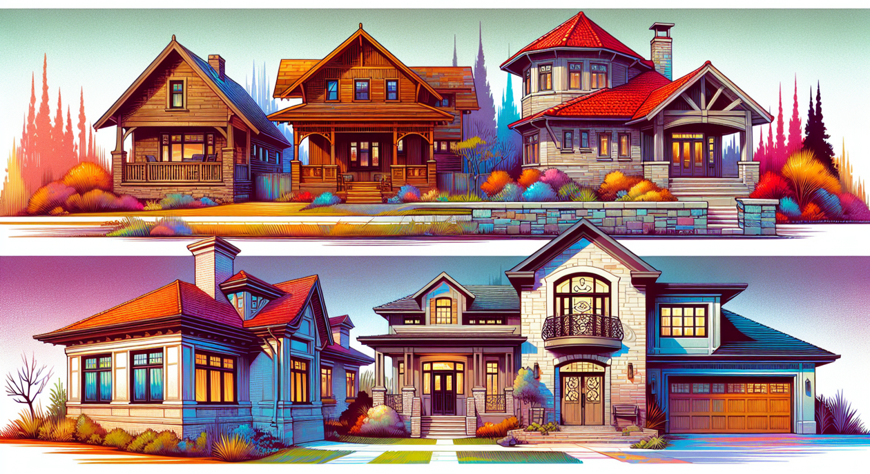 This image shows various home styles.