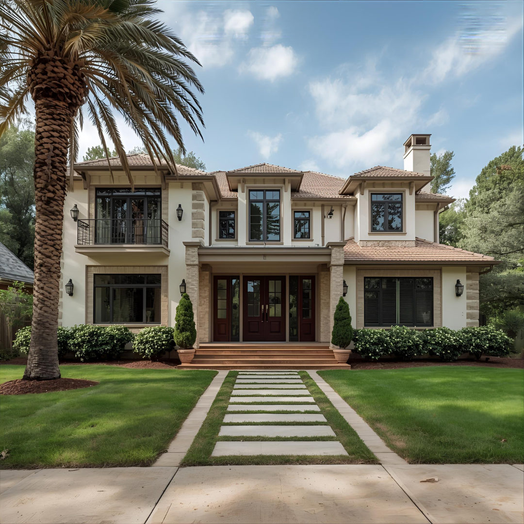 Picture of a modern art deco style home.