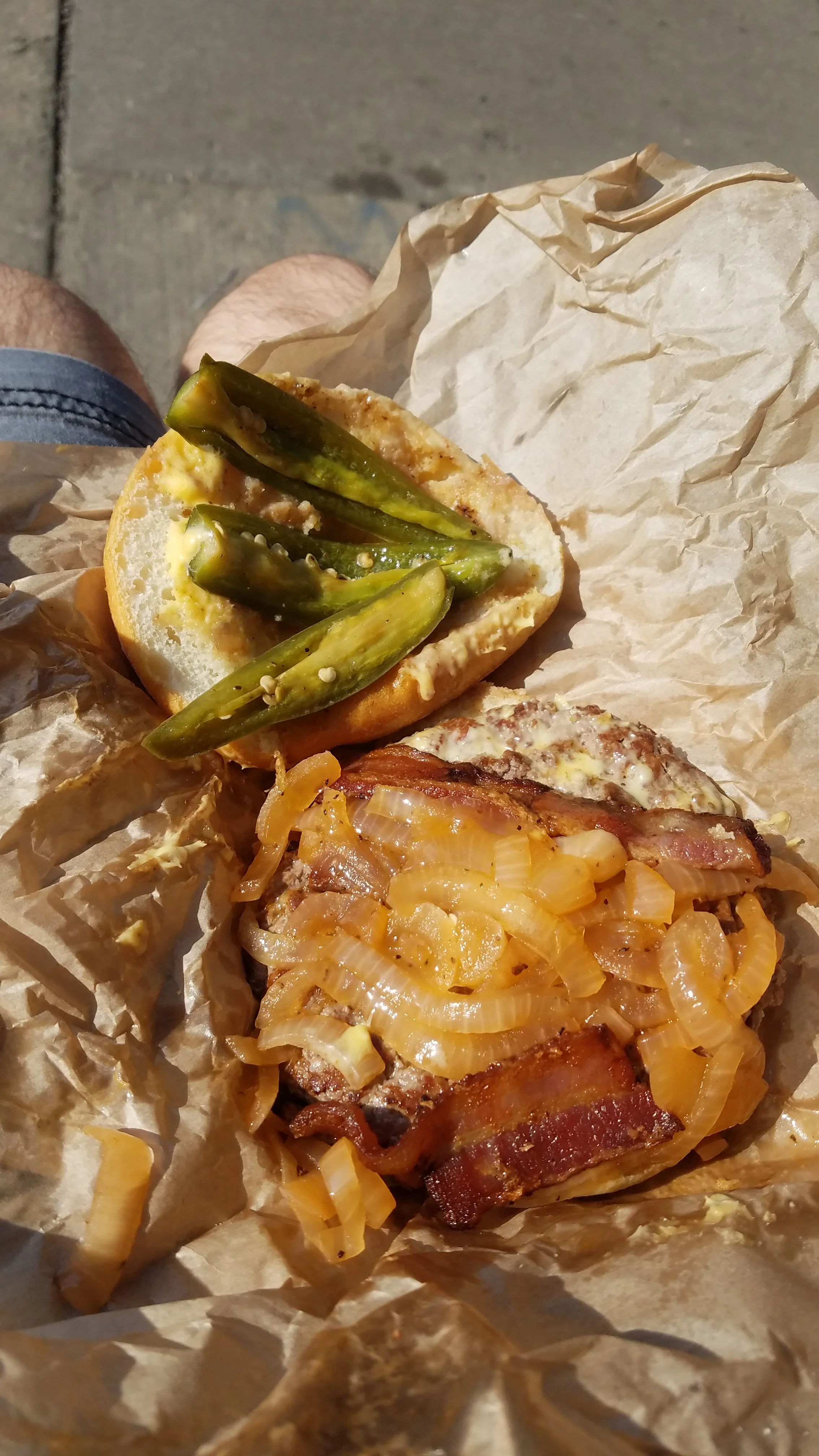 Just a tad unnecessary (another jalapeno half not pictured).
