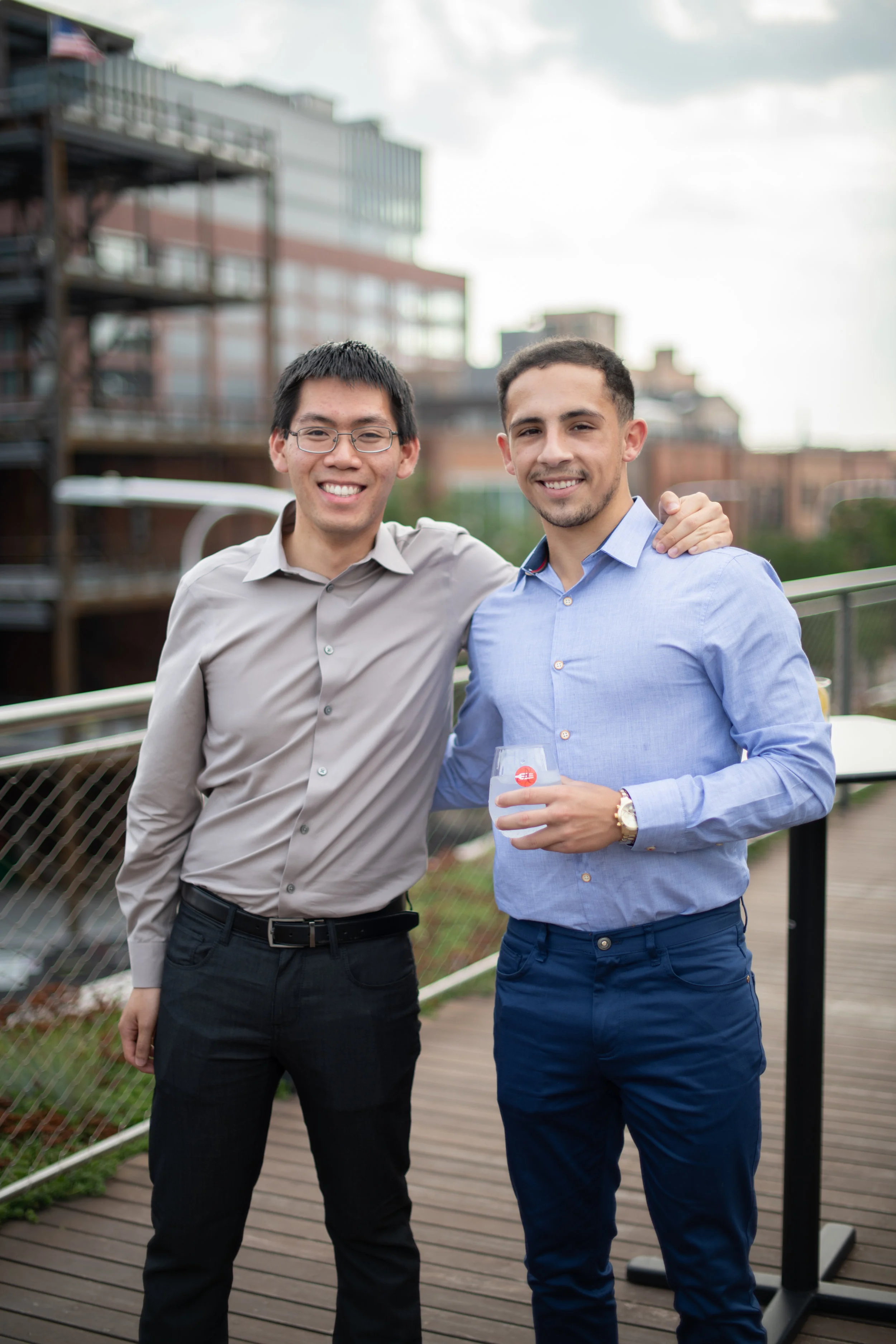 Enzo and Jonathan at an event on Morgan’s on Fulton