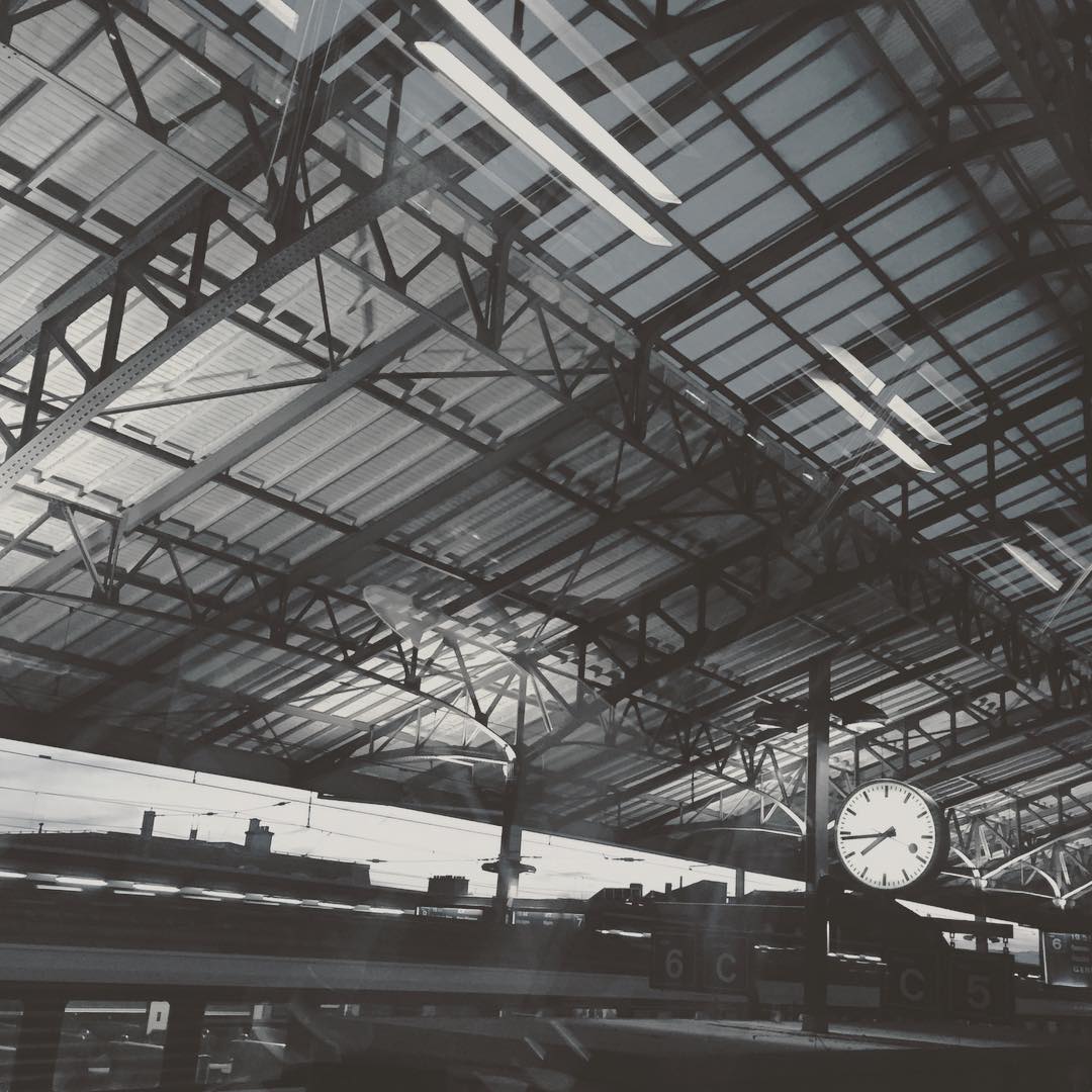 Passing by.