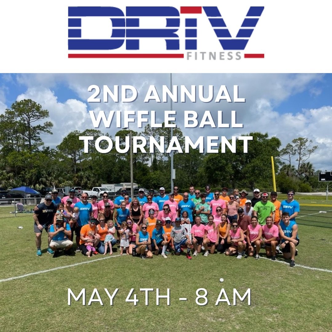 Second Annual Wiffle Bar Tournament is coming up! Sign up today! 

Wiffle bar sign-up and tshirt sign up is available at the gym. Talk to one of the coaches for more info.