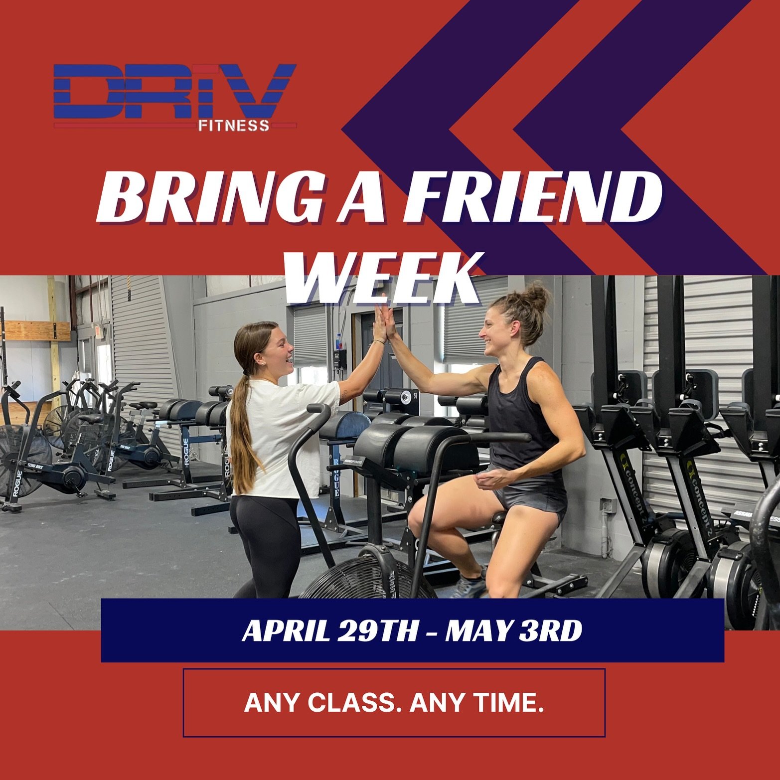 We have a lot in store for you this week!

Bring your friends to any class, all week long, FOR FREE. 

Monday can&rsquo;t get here soon enough!
