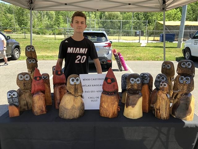 West Milford native, Dylan Haggart, is here with his hand made wood carvings! Today he&rsquo;s featuring intricate owl carvings and beautiful cardinal pieces. Come say hi 👋 from 3-7PM