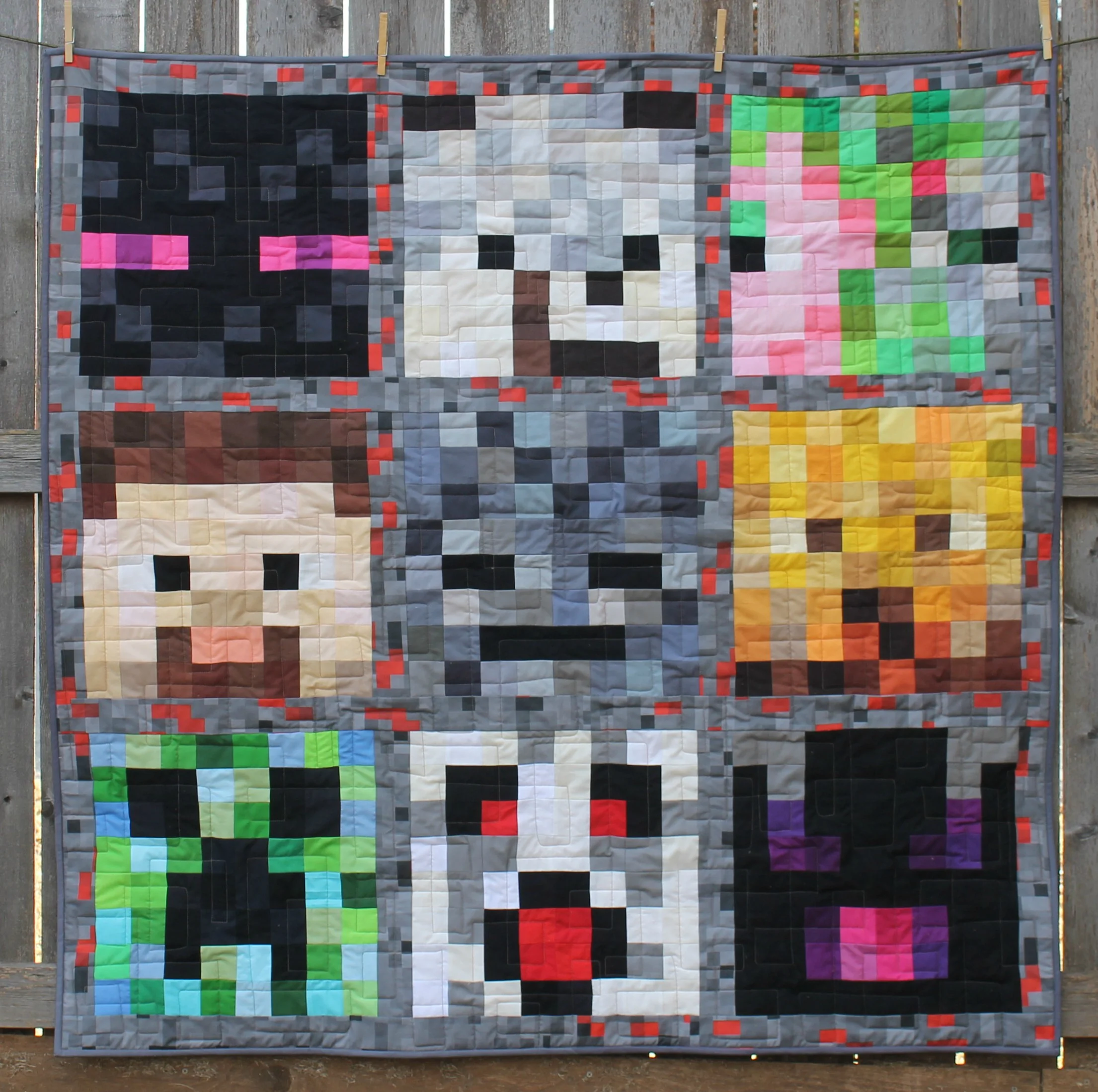 Minecraft quilt,minecraft quilt blog katie mae quilts
