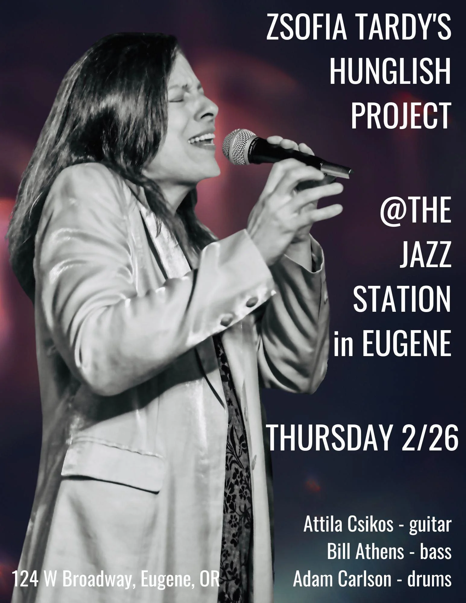 Hey Eugene! Tomorrow I&rsquo;m playing with a cool band at The Jazz Station. We play some unique originals, along with some standards in odd meters, and even a Hungarian folk song that&rsquo;s been adapted for a jazz combo. Zsofia Csikos-Tardy and At