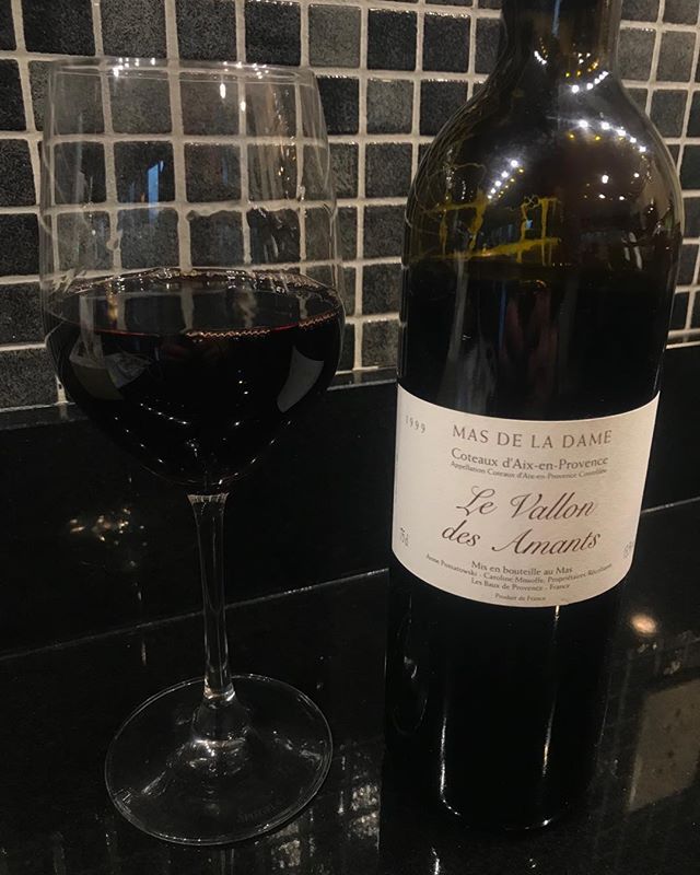 From Provence - Mas de la Dame 1999. Cab blend with friends at the foot of les Alpilles.