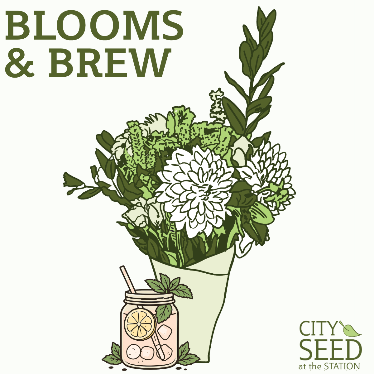 Blooms &amp; Brew + Bouquet Bar | Saturday, August 1 | 10:00 AM–12:00 PM