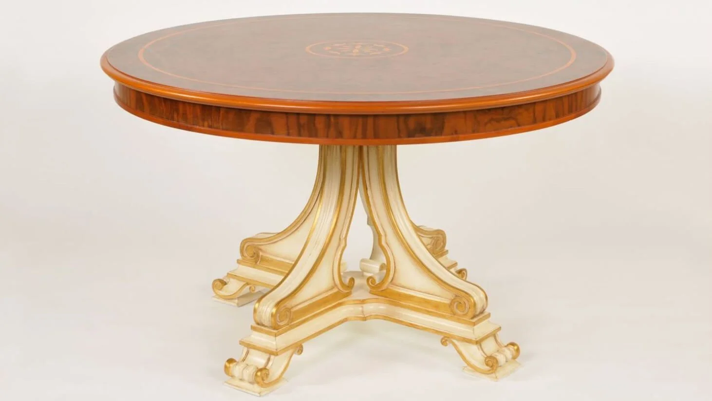 Center Tables with Inlay and Painted Base