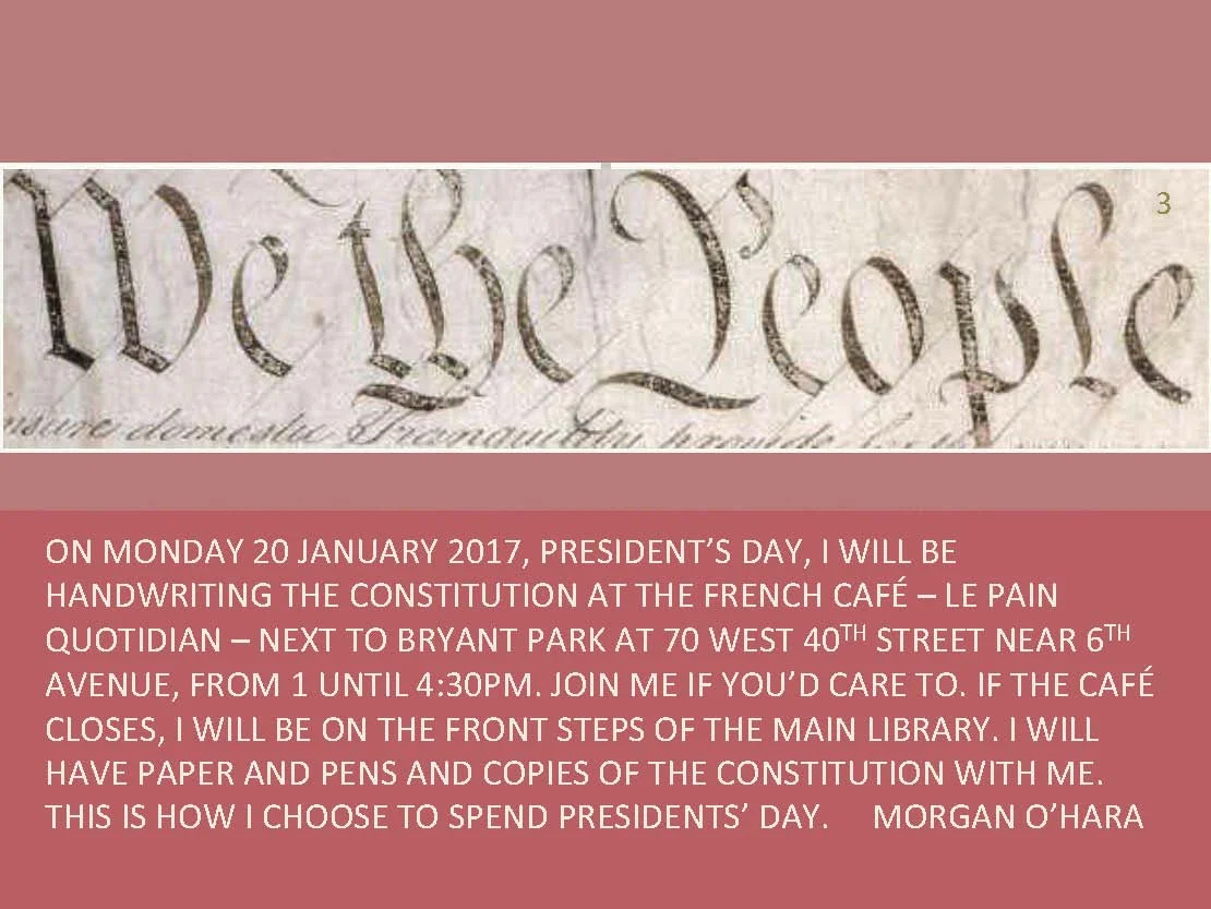 #3 ___ 20 FEBRUARY 2017 NEW YORK CITY