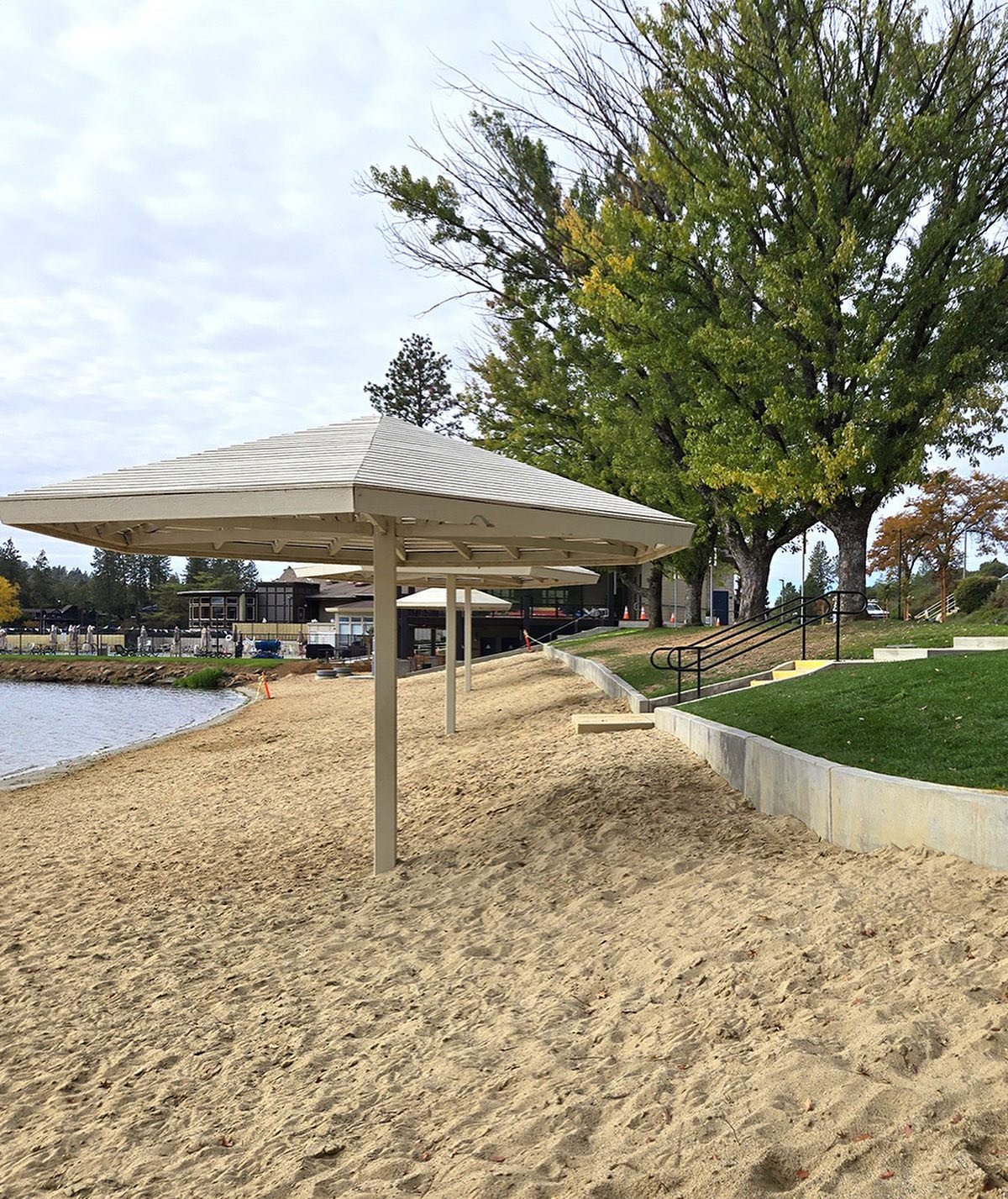 At a site inspection for the new community building at Lake of the Pines&hellip;we love stopping in to see our work over the years including the beach and recreation areas 🛶 🌲  So relaxing &hellip;