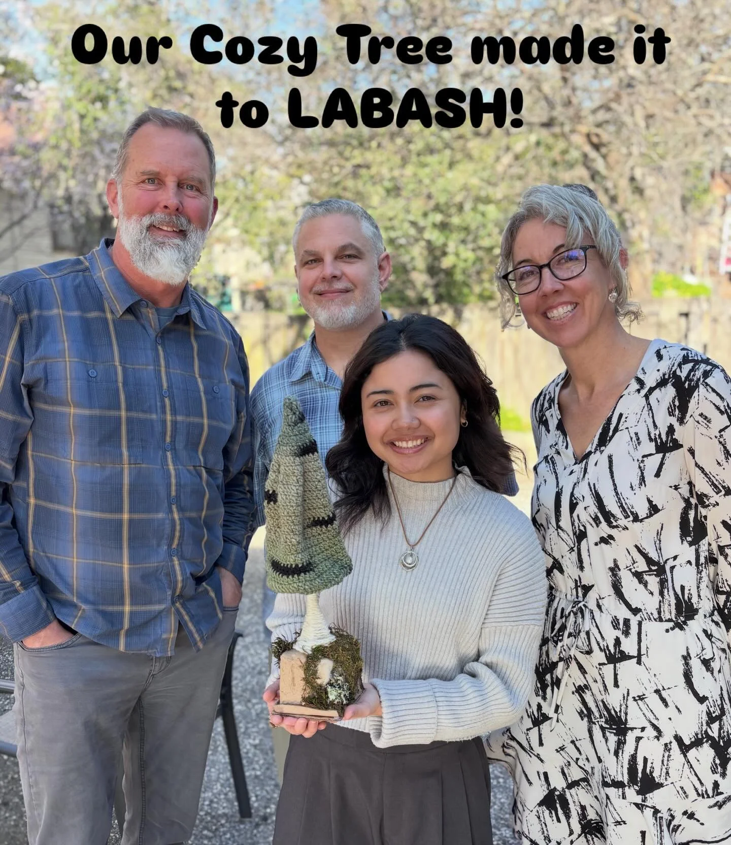 🌲🌲🌲 ❤️ the YamaCrew crafted a cozy tree to contribute to a grove assembled at this year&rsquo;s student conference LABASH&hellip;it survived the journey and got a place of honor on the wall of the gallery ❤️🌲🌲🌲