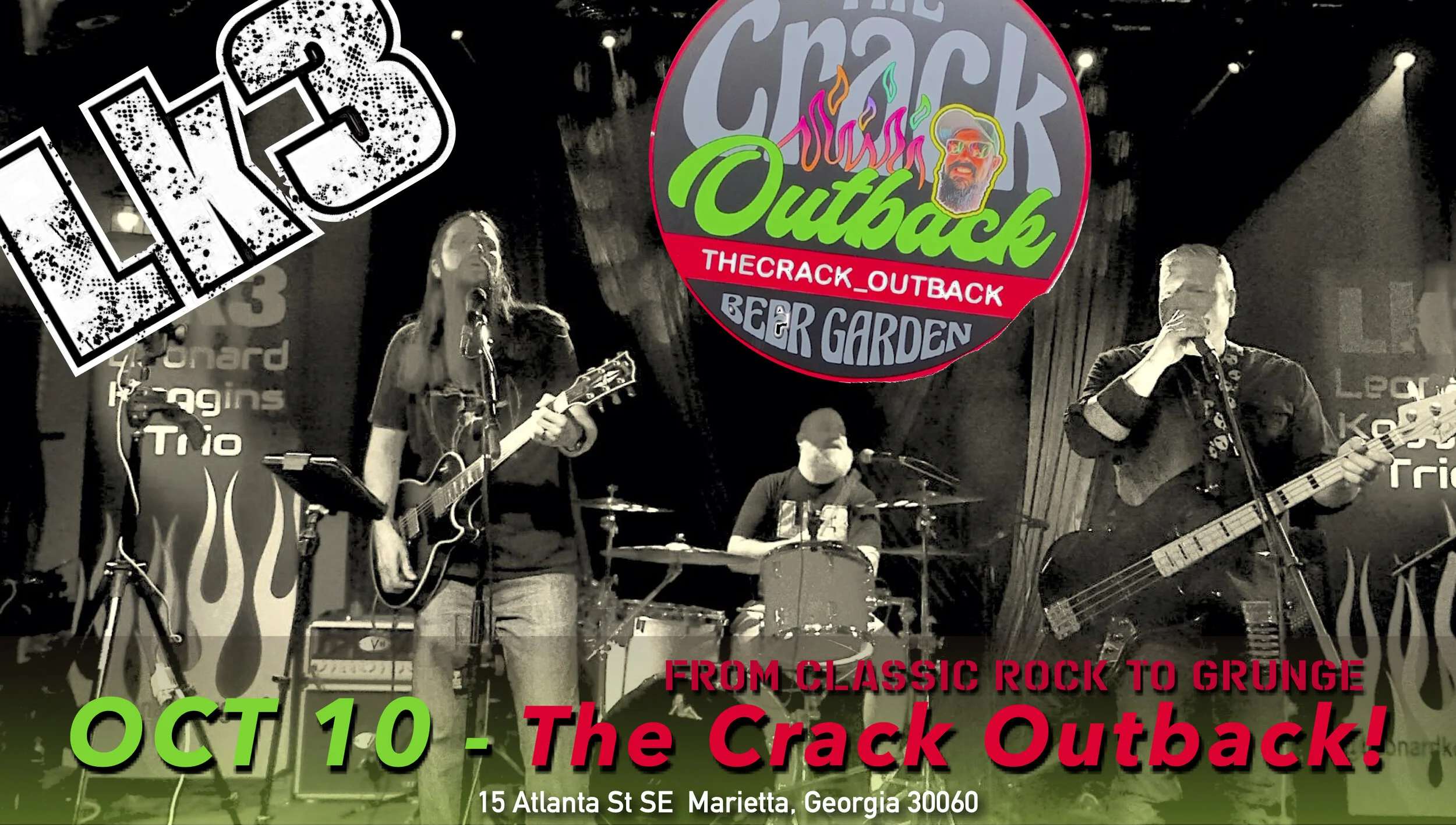 LK3 rocks The Crack Outback ROCK-tober 10th!
