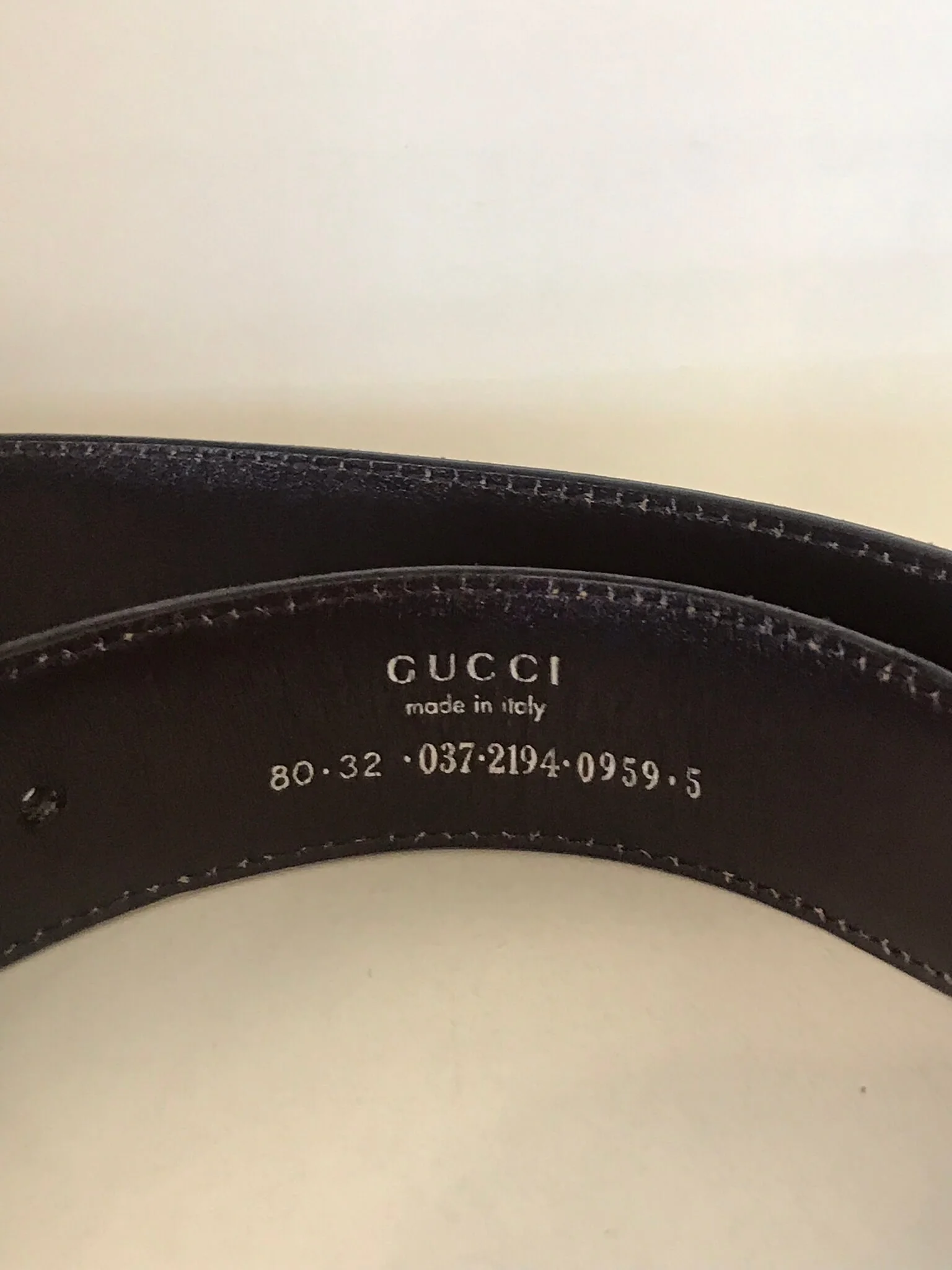 inside of gucci belt