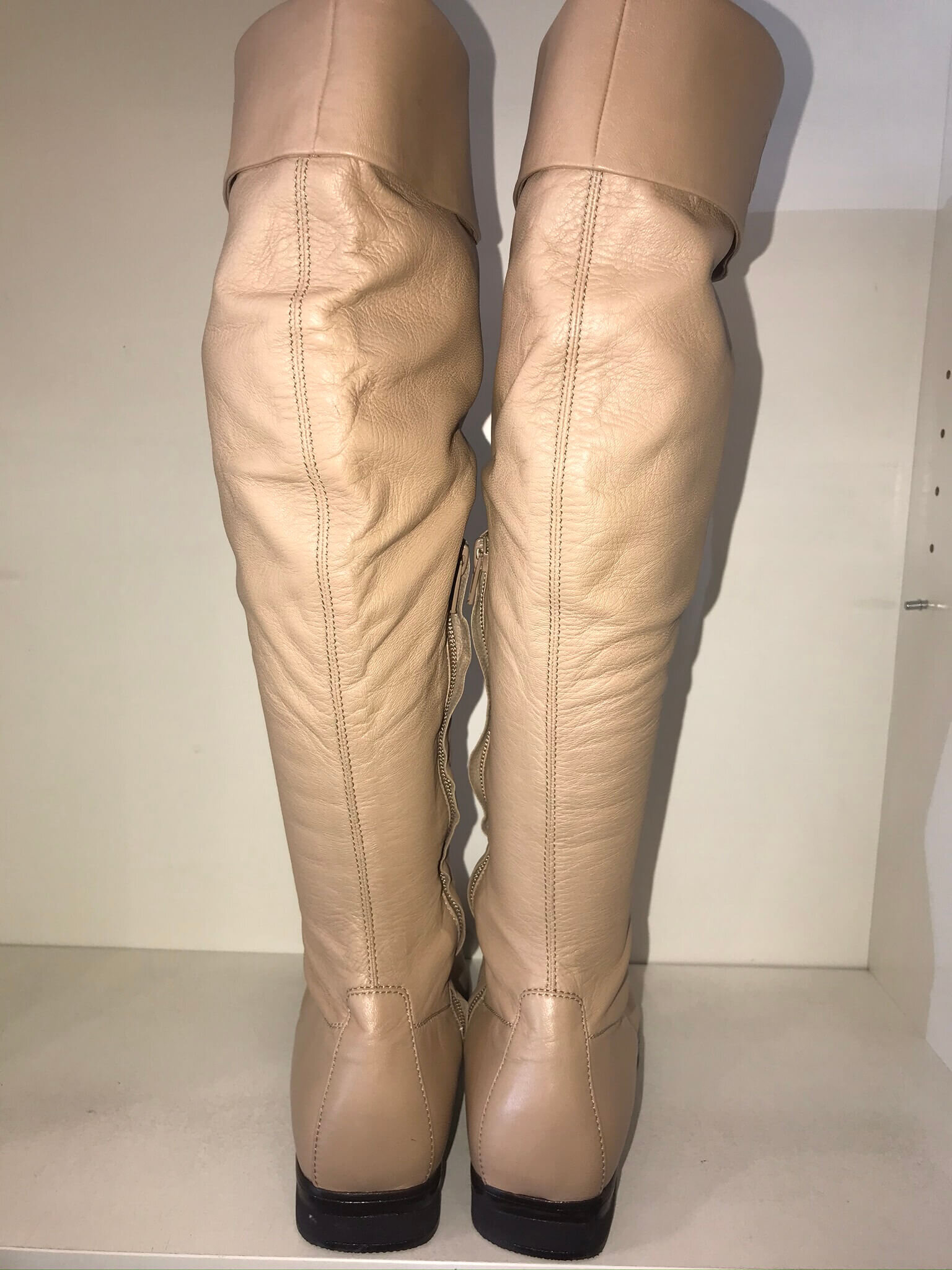 chanel platform boots