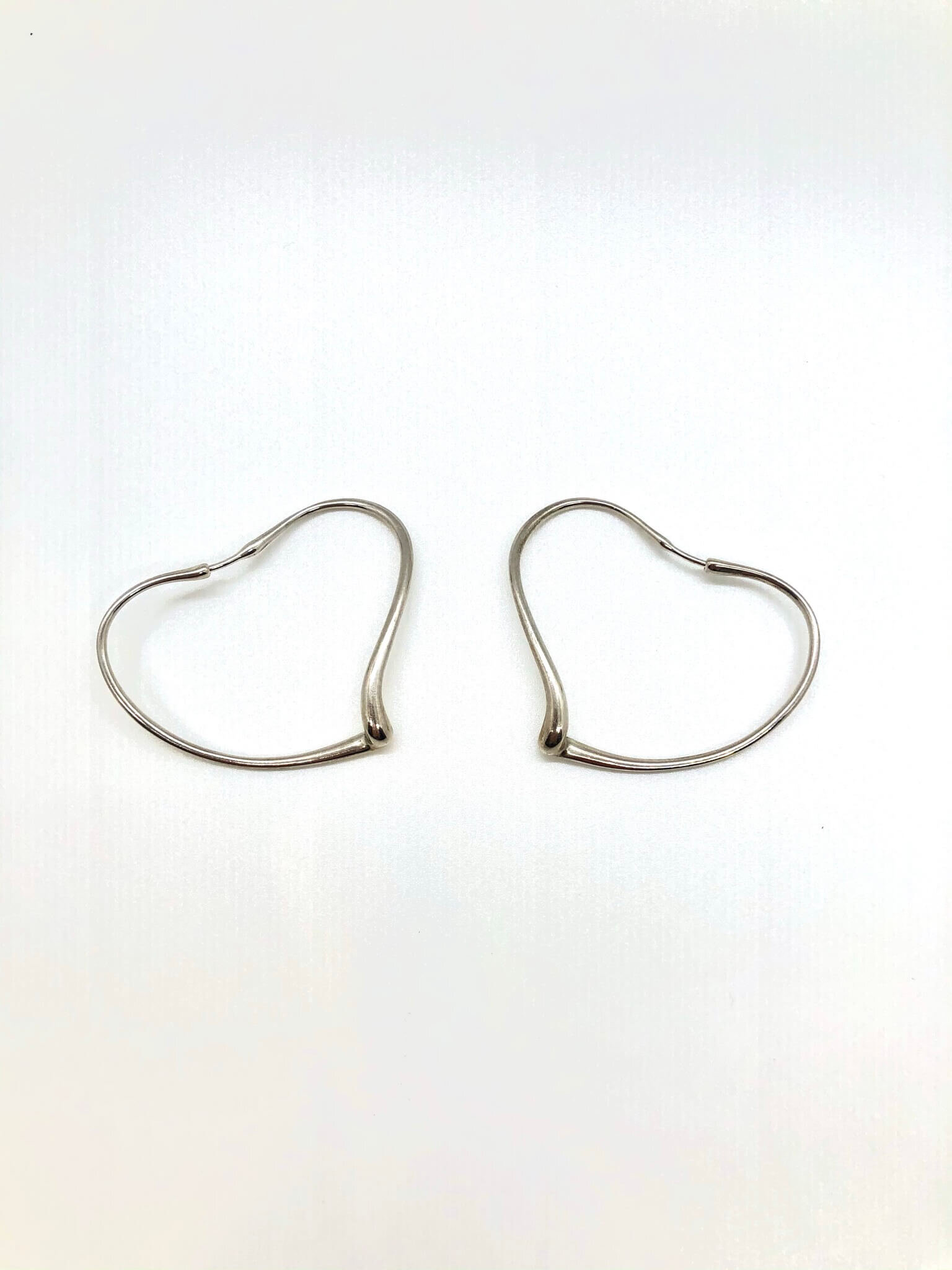 tiffany open heart hoop earrings