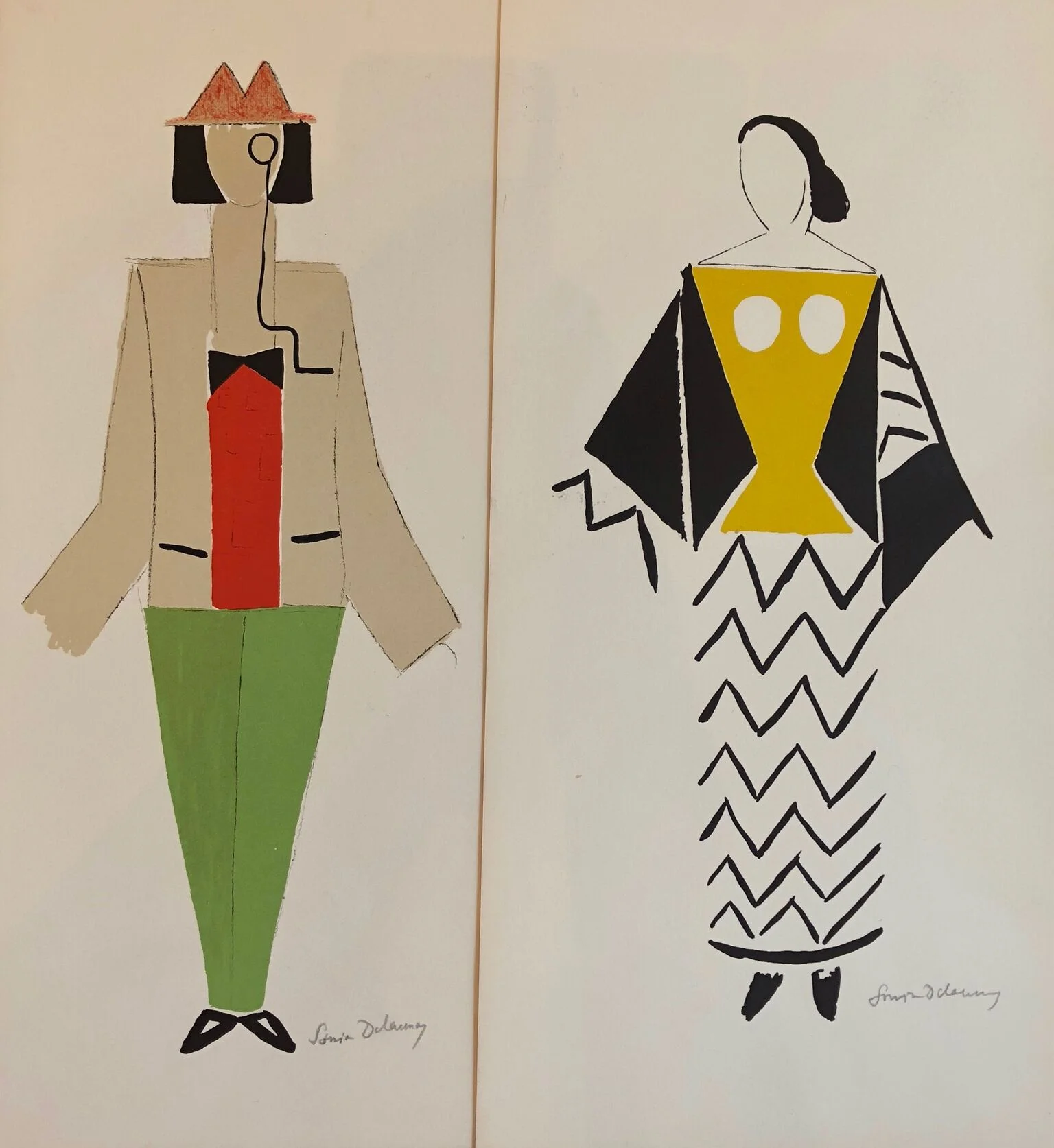 Two Costumes from "Le Coeur a Gaz," 1923/77