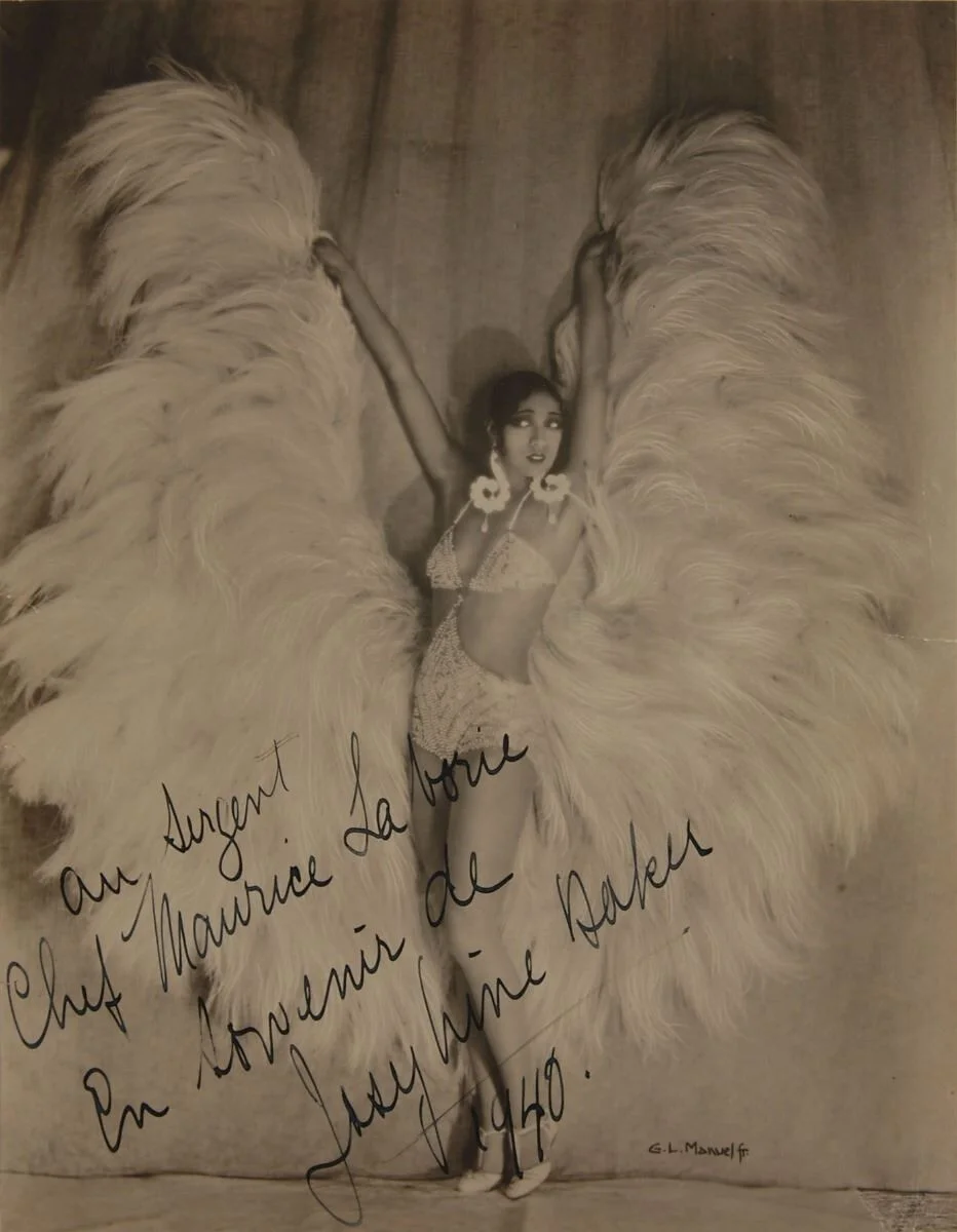 Signed Photograph in an Exotic Feather Costume, 1930/40