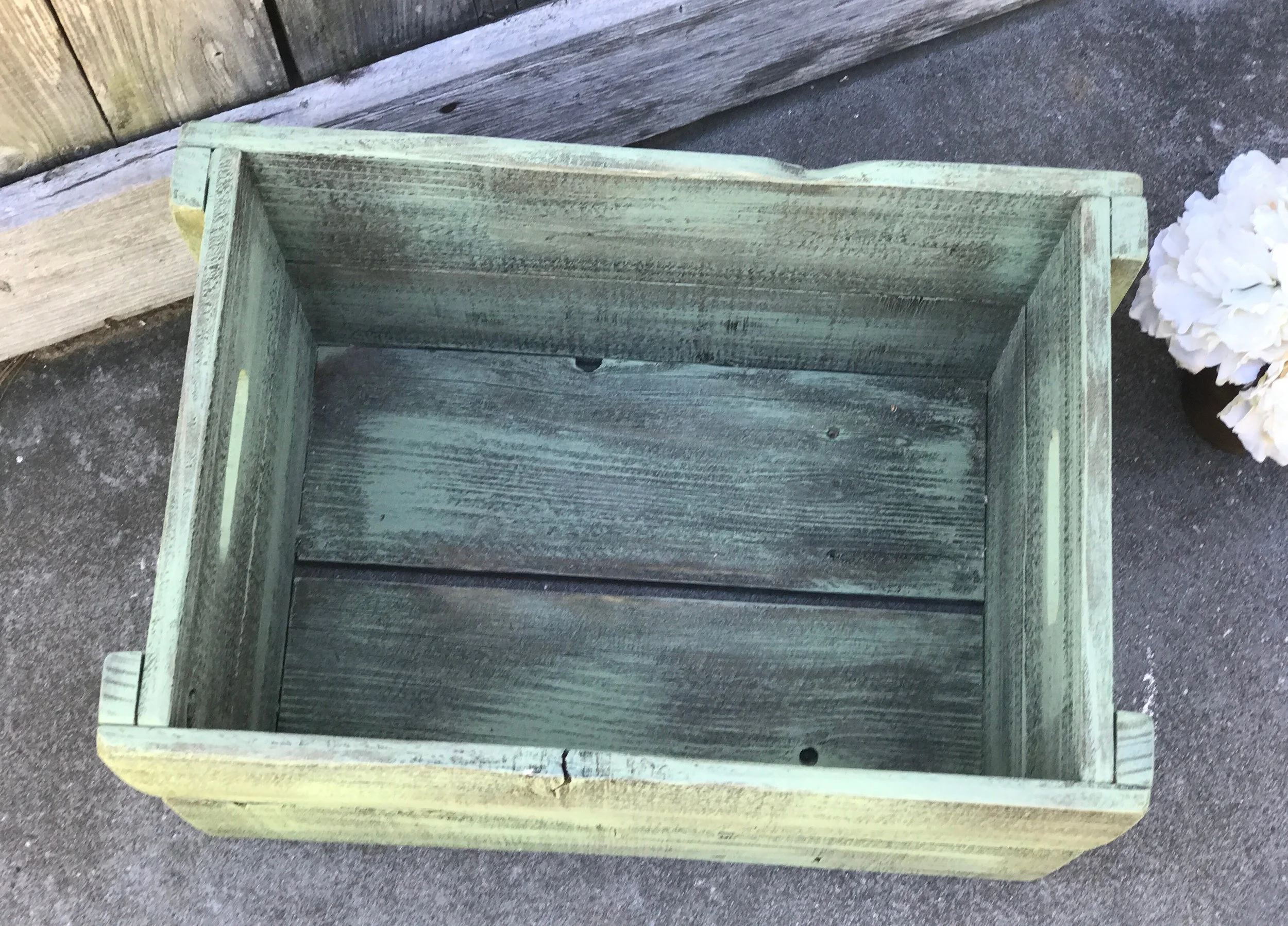 Handmade, reclaimed wood crate