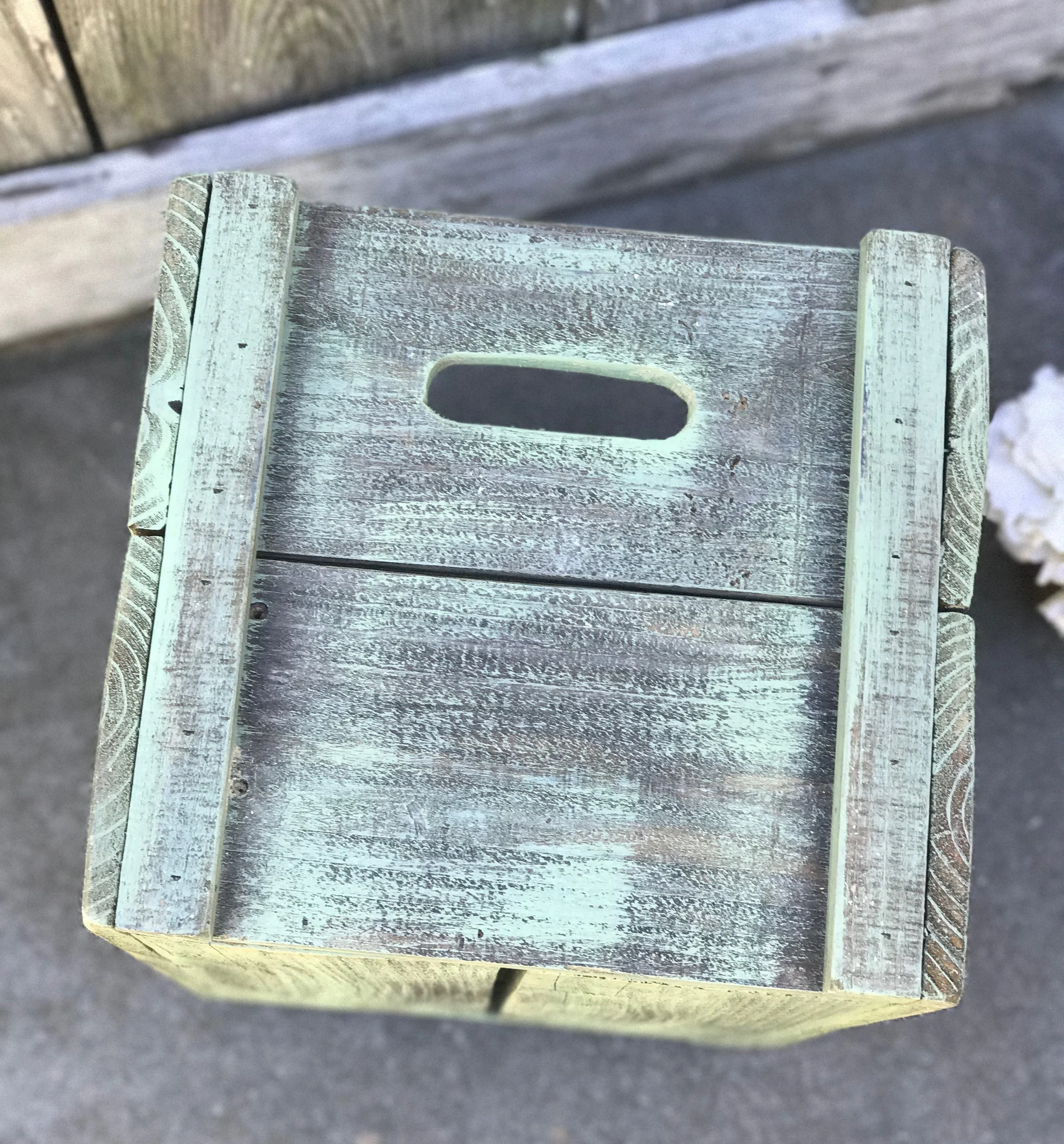 Handmade, reclaimed wood crate