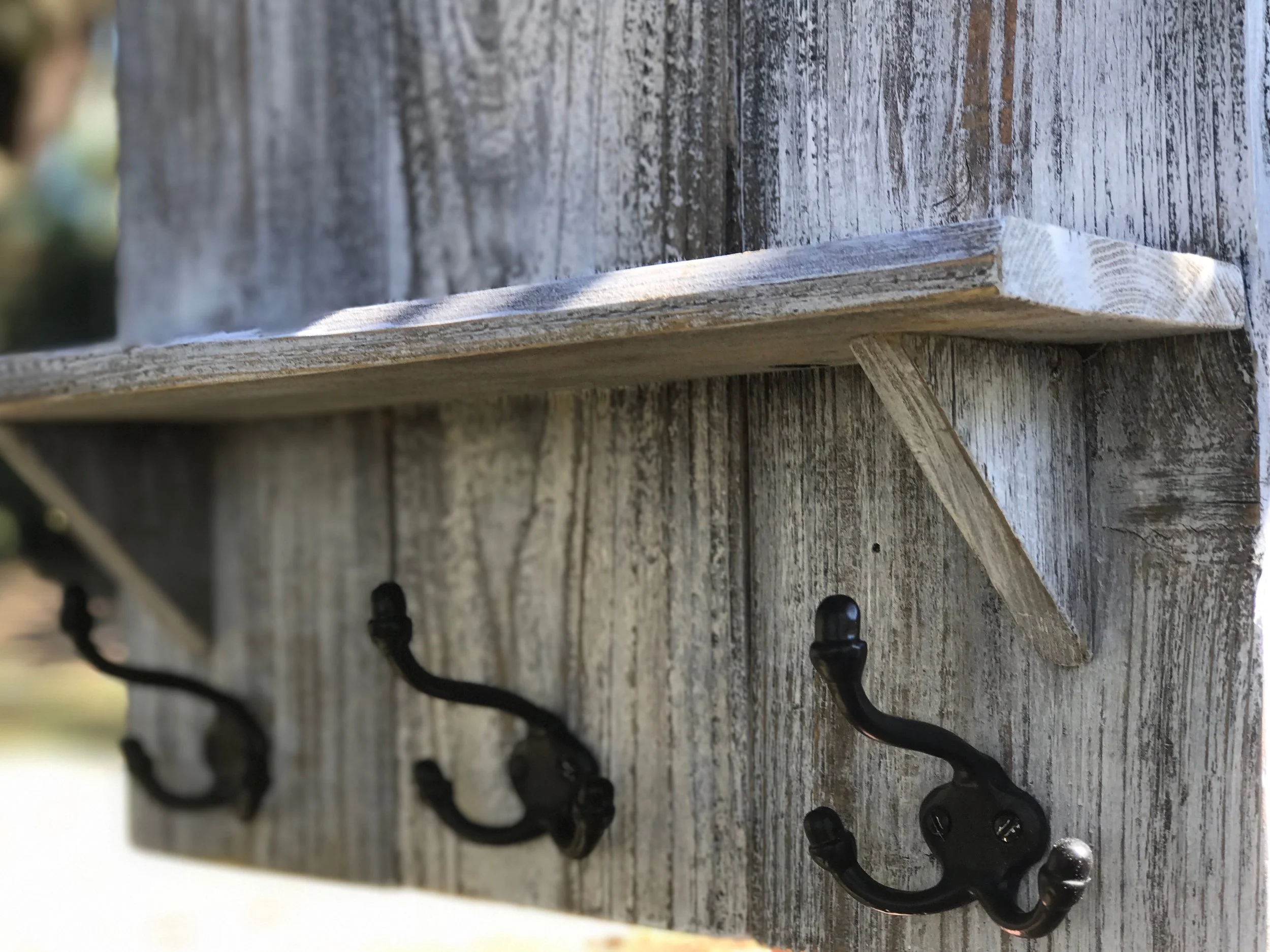 Handmade, reclaimed wood message center