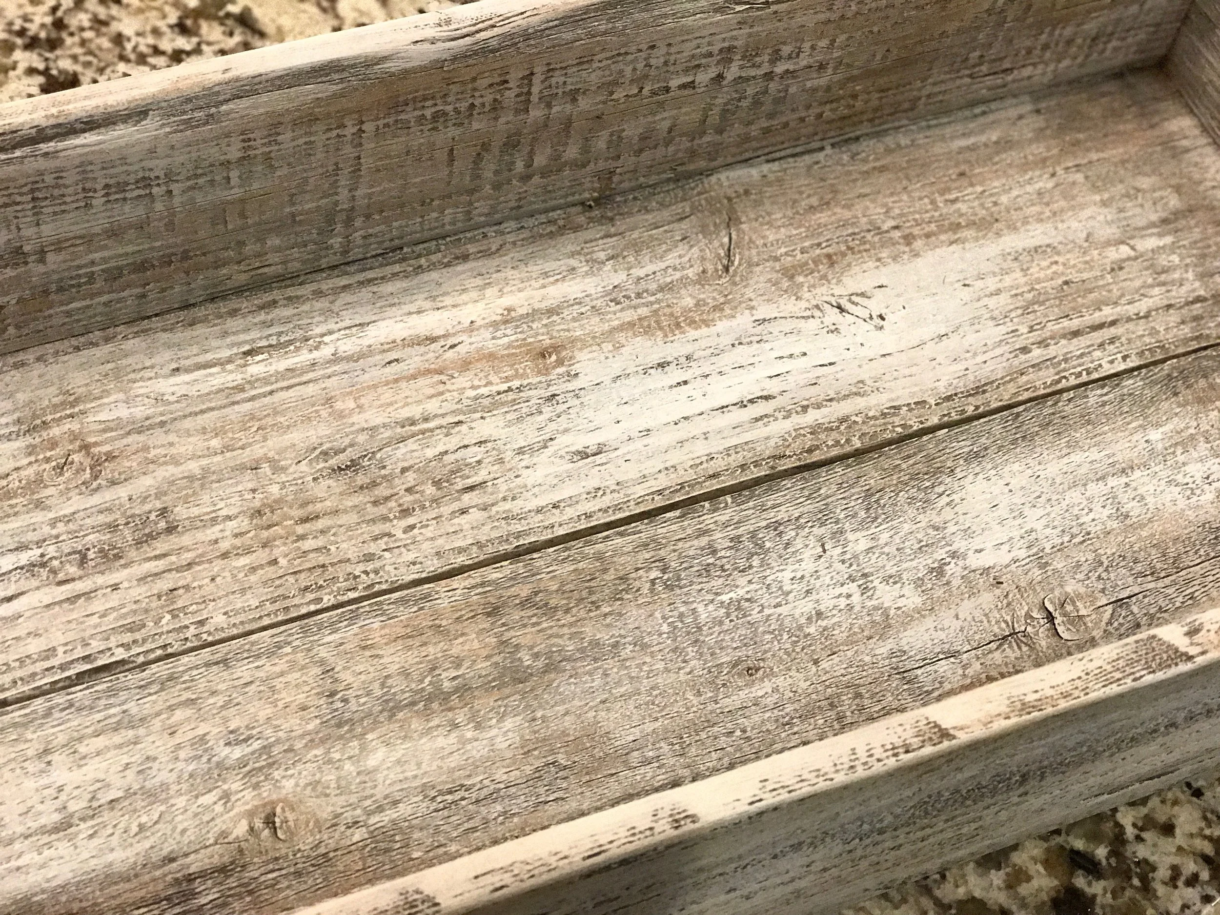 Handmade, reclaimed wood tray
