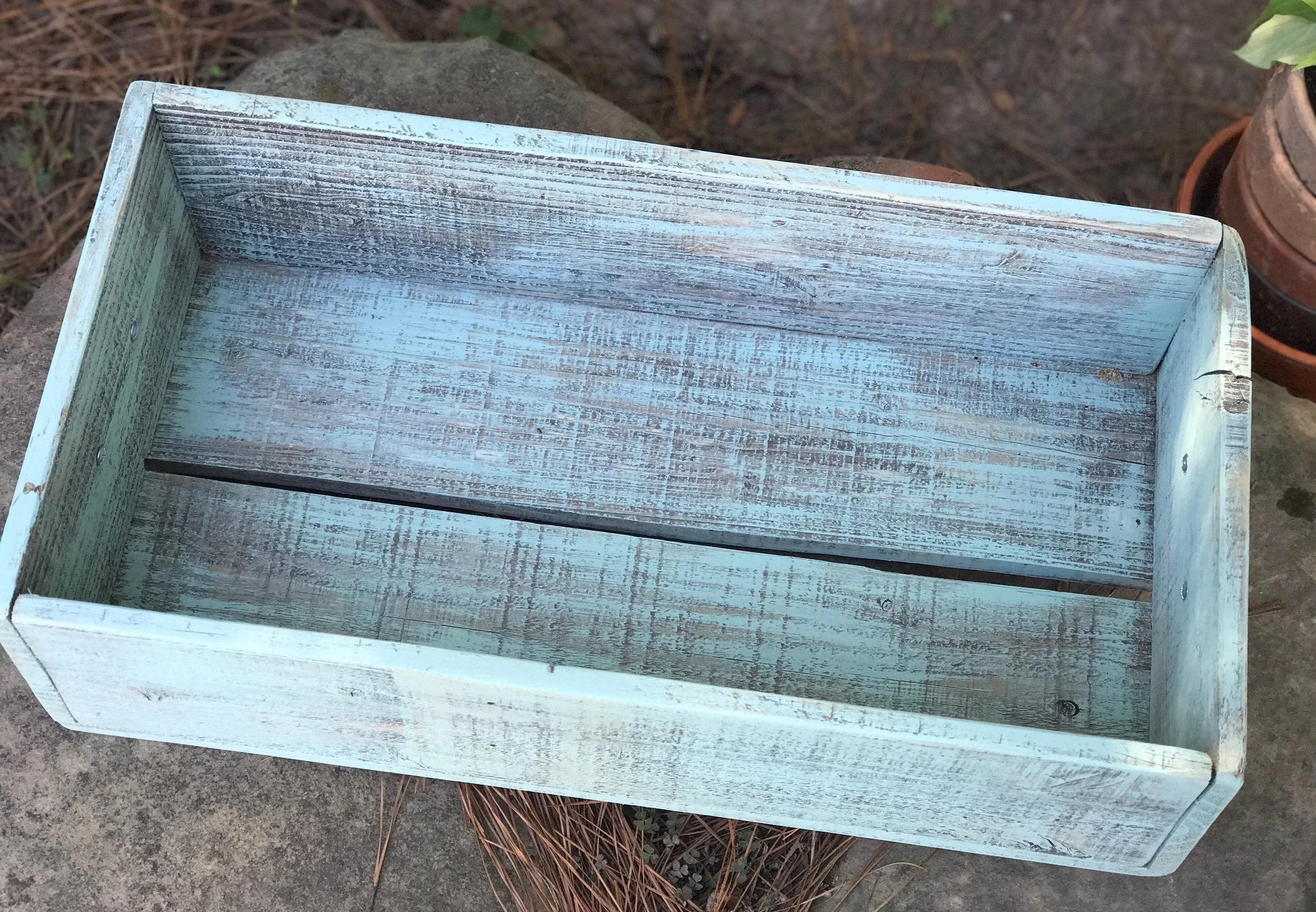 Handmade, reclaimed wood crate