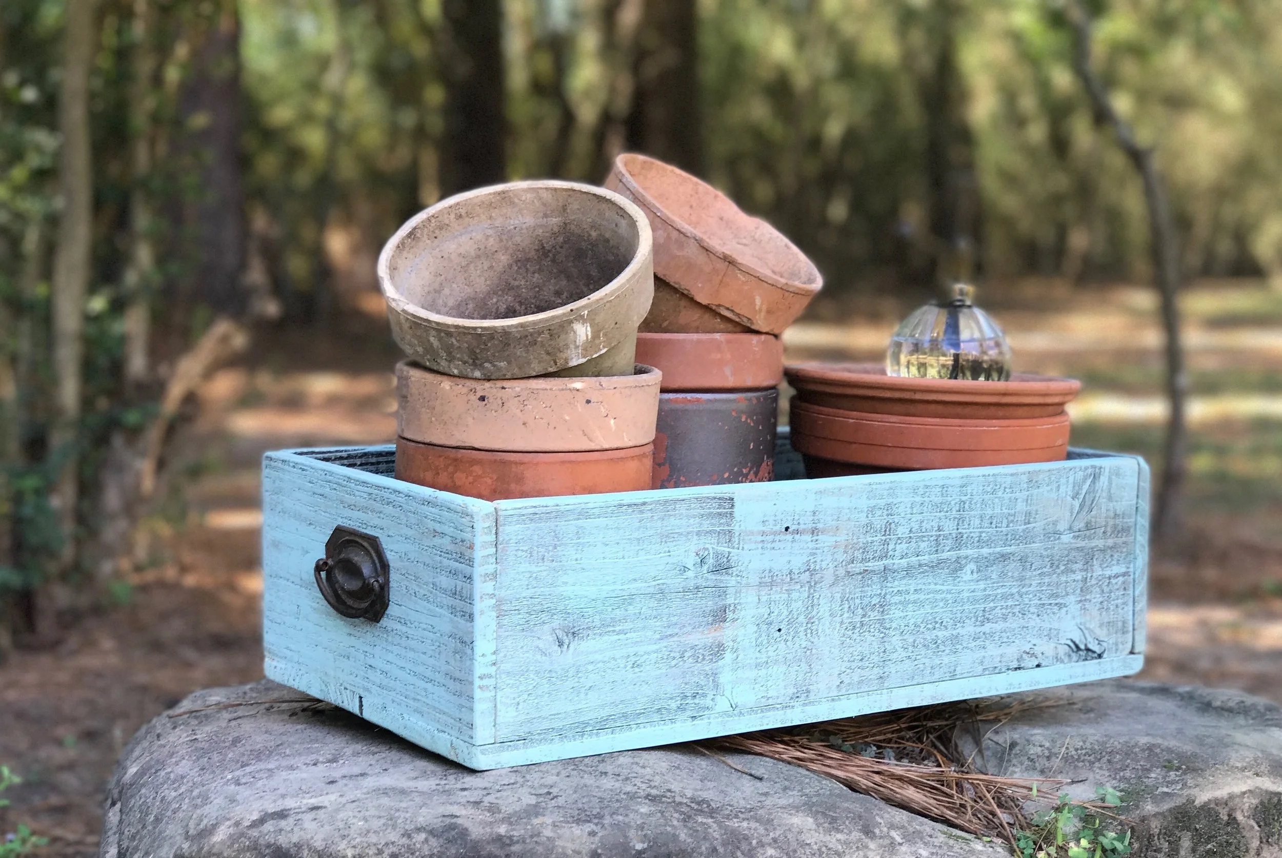Handmade, reclaimed wood crate