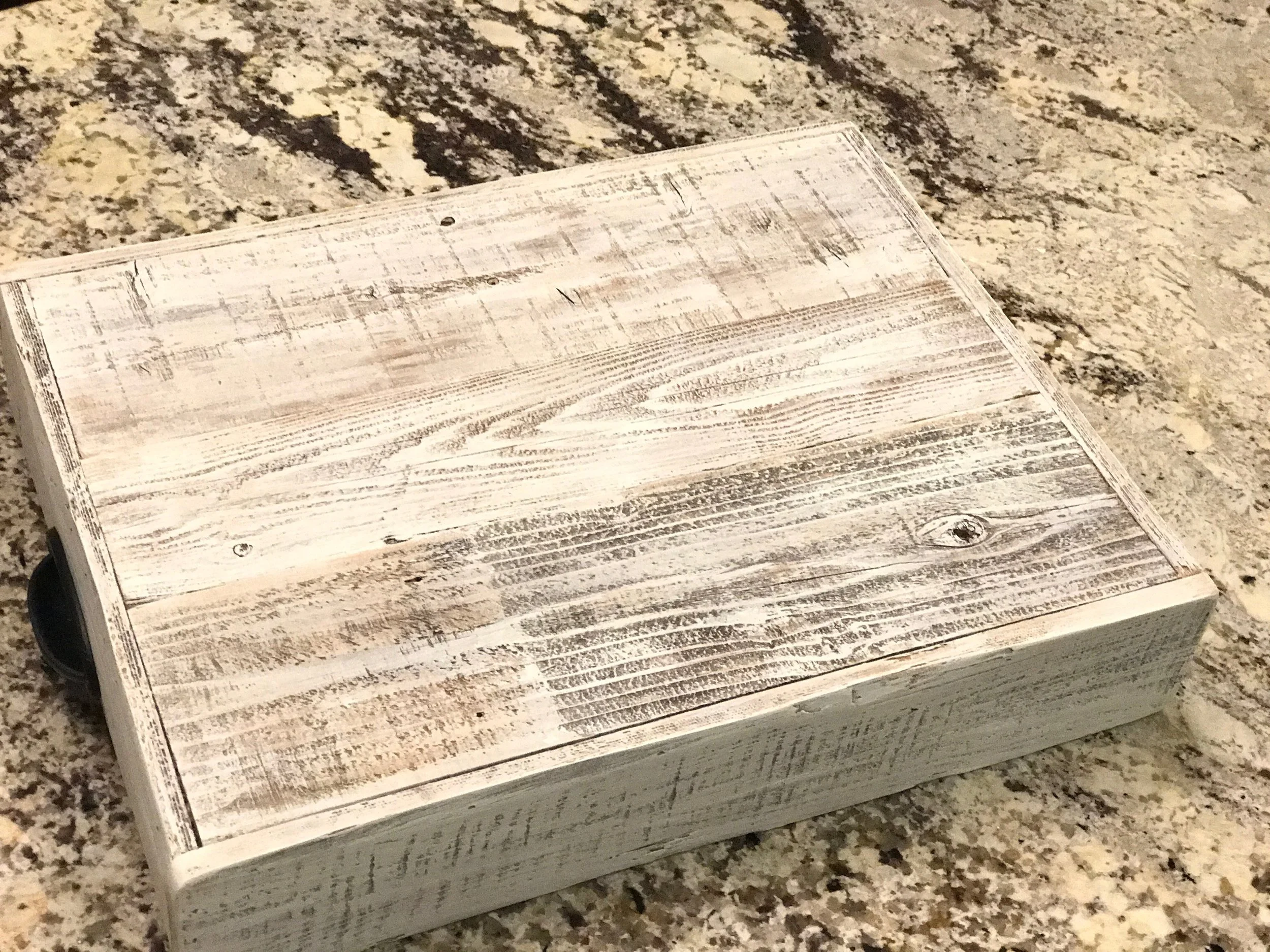 Handmade, reclaimed wood tray