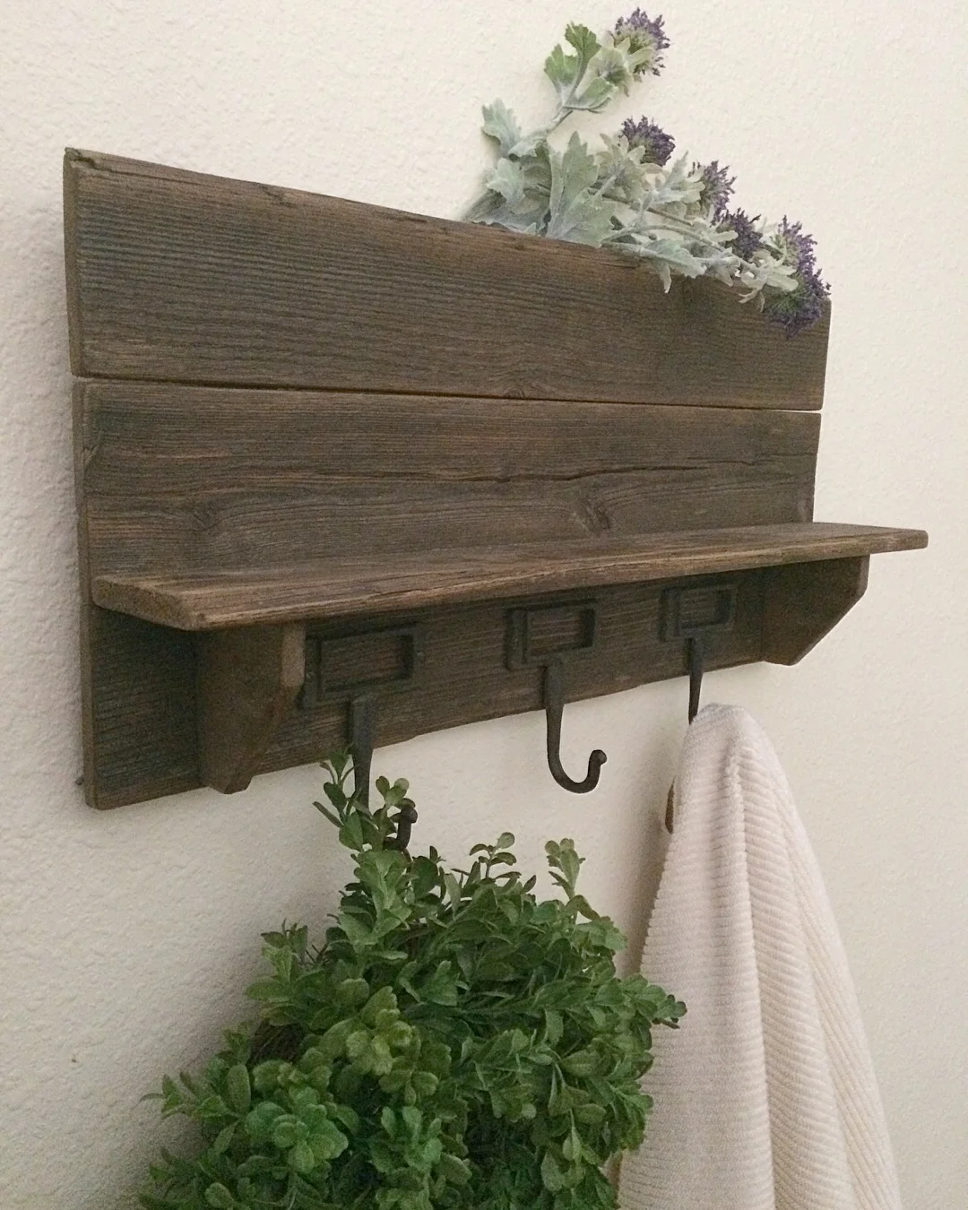 Handmade, reclaimed wood message center