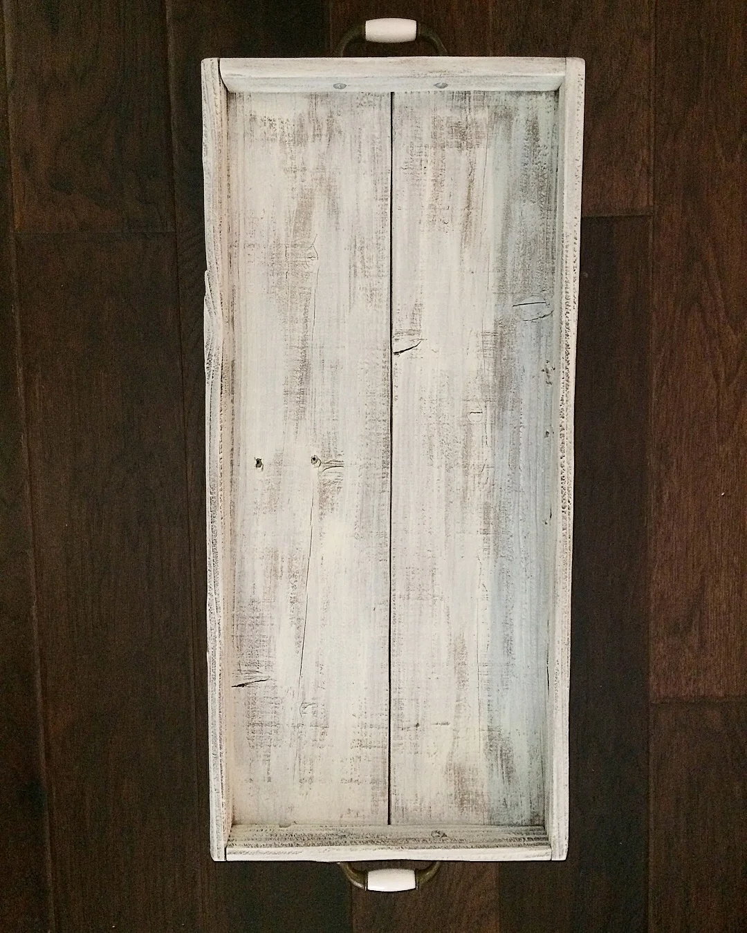 Handmade, reclaimed wood tray