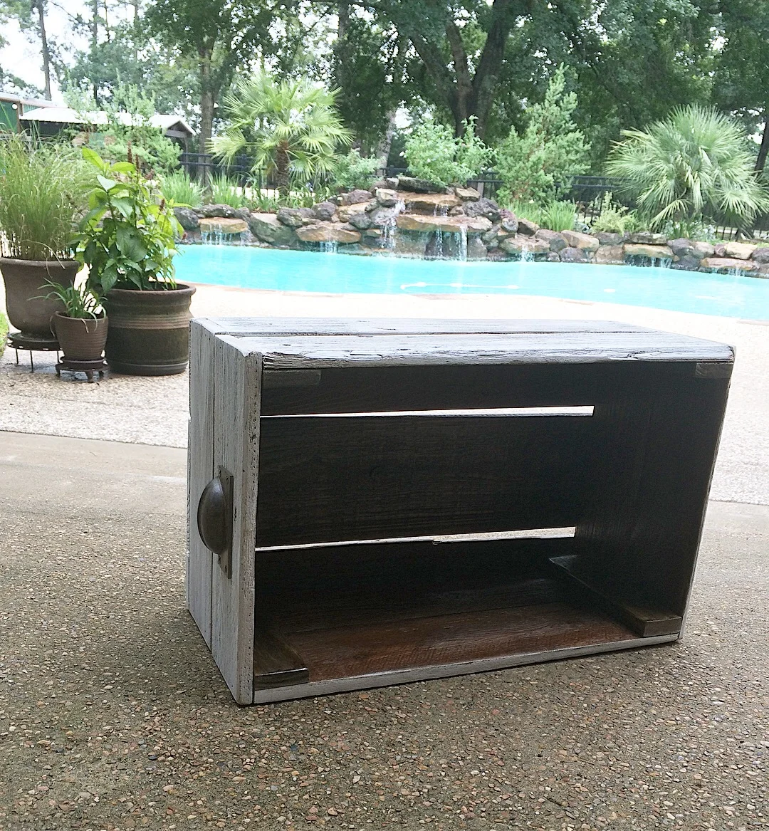 Handmade, reclaimed wood crate